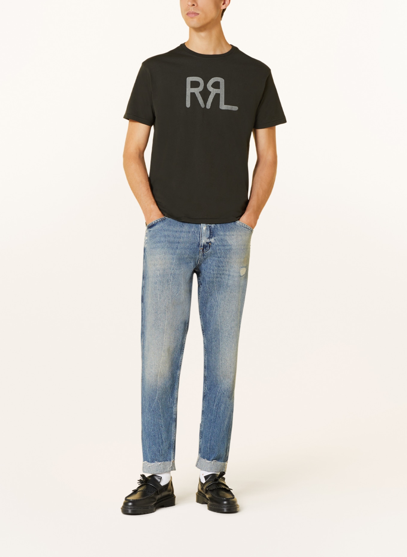 RRL T-shirt, Color: BLACK (Image 2)