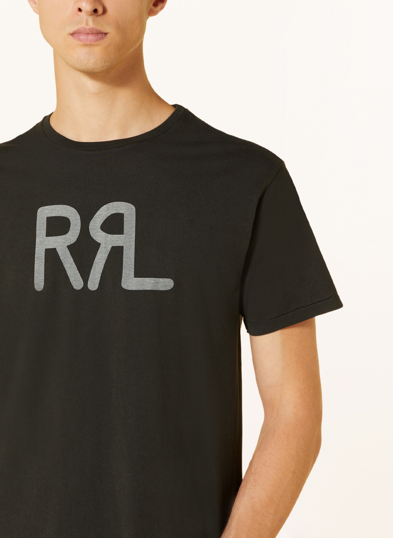 RRL T-shirt, Color: BLACK (Image 4)