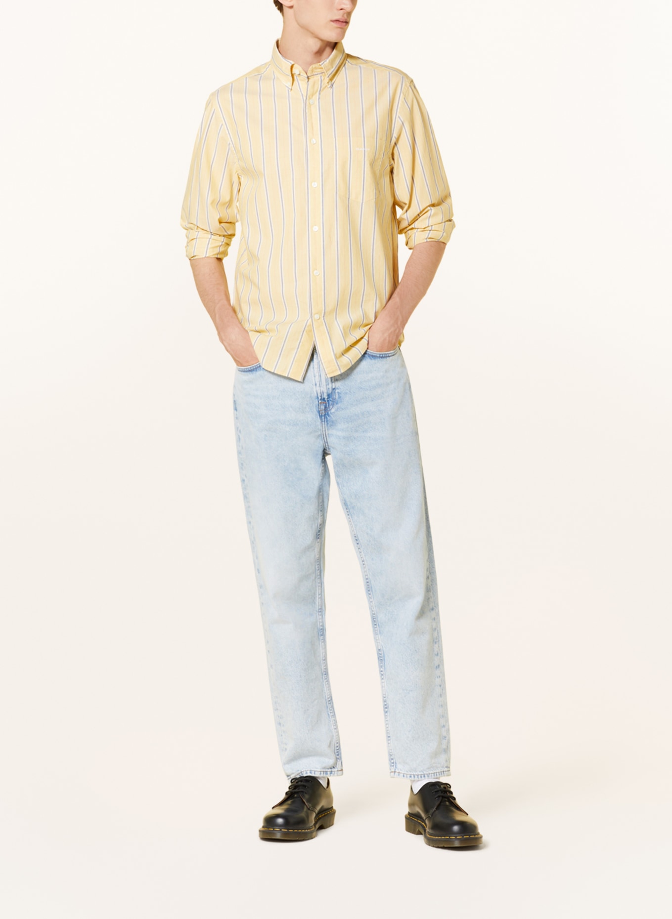 GANT Shirt comfort fit, Color: YELLOW/ WHITE/ BLUE (Image 2)