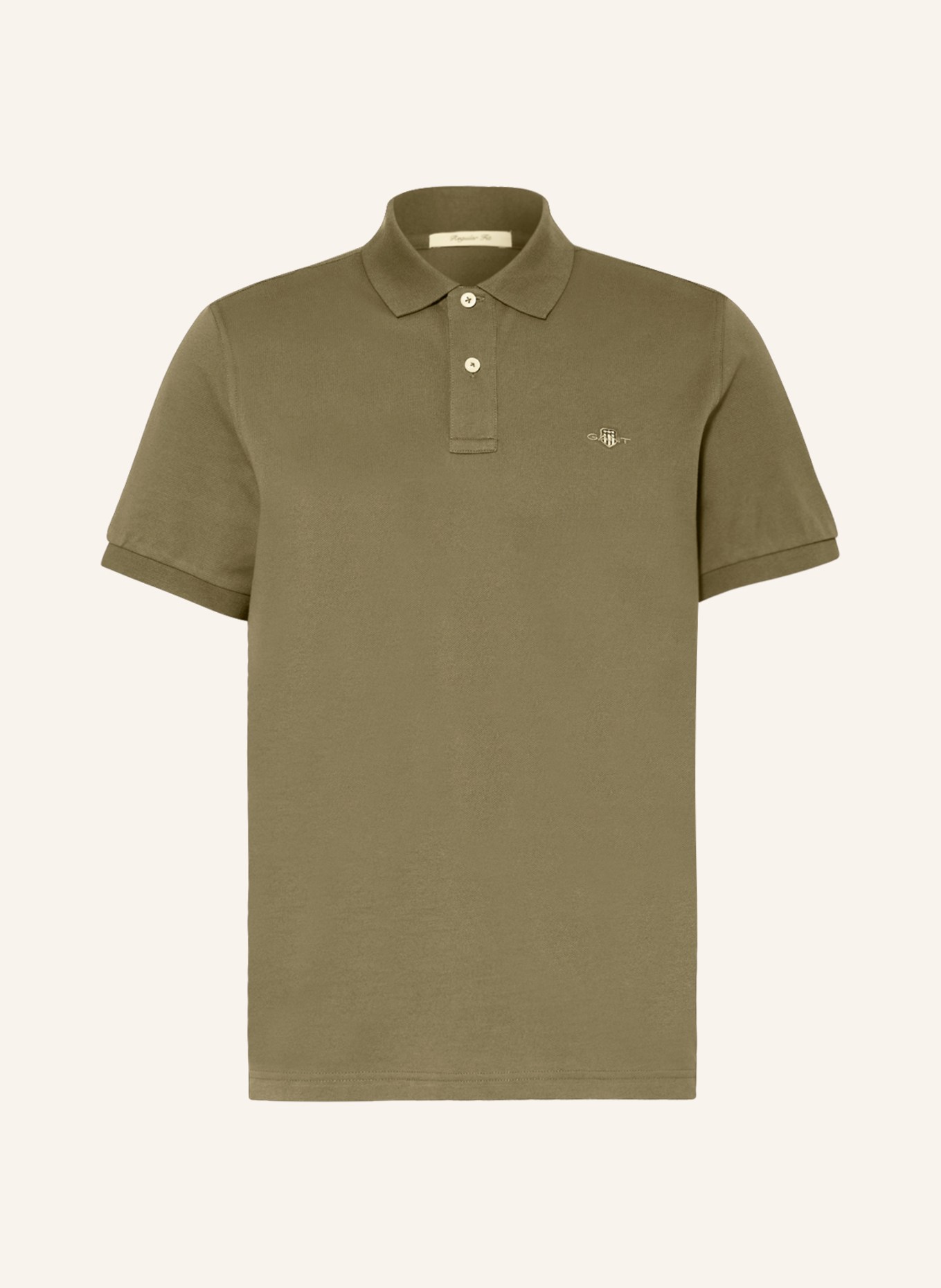 GANT Piqué-Poloshirt Regular Fit, Farbe: KHAKI (Bild 1)