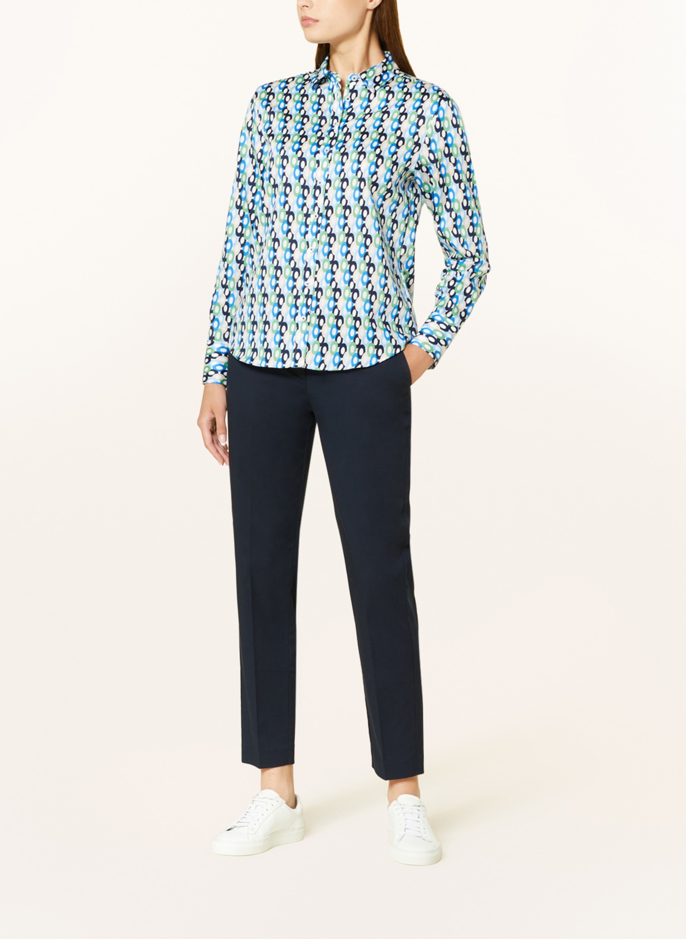 ETERNA Shirt blouse, Color: BLUE/ WHITE/ GREEN (Image 2)