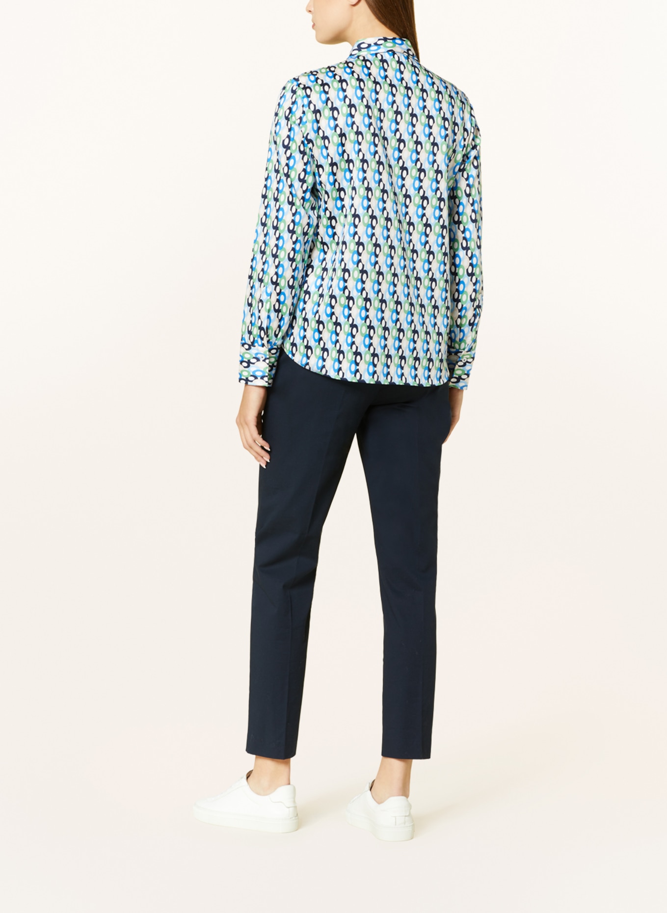 ETERNA Shirt blouse, Color: BLUE/ WHITE/ GREEN (Image 3)