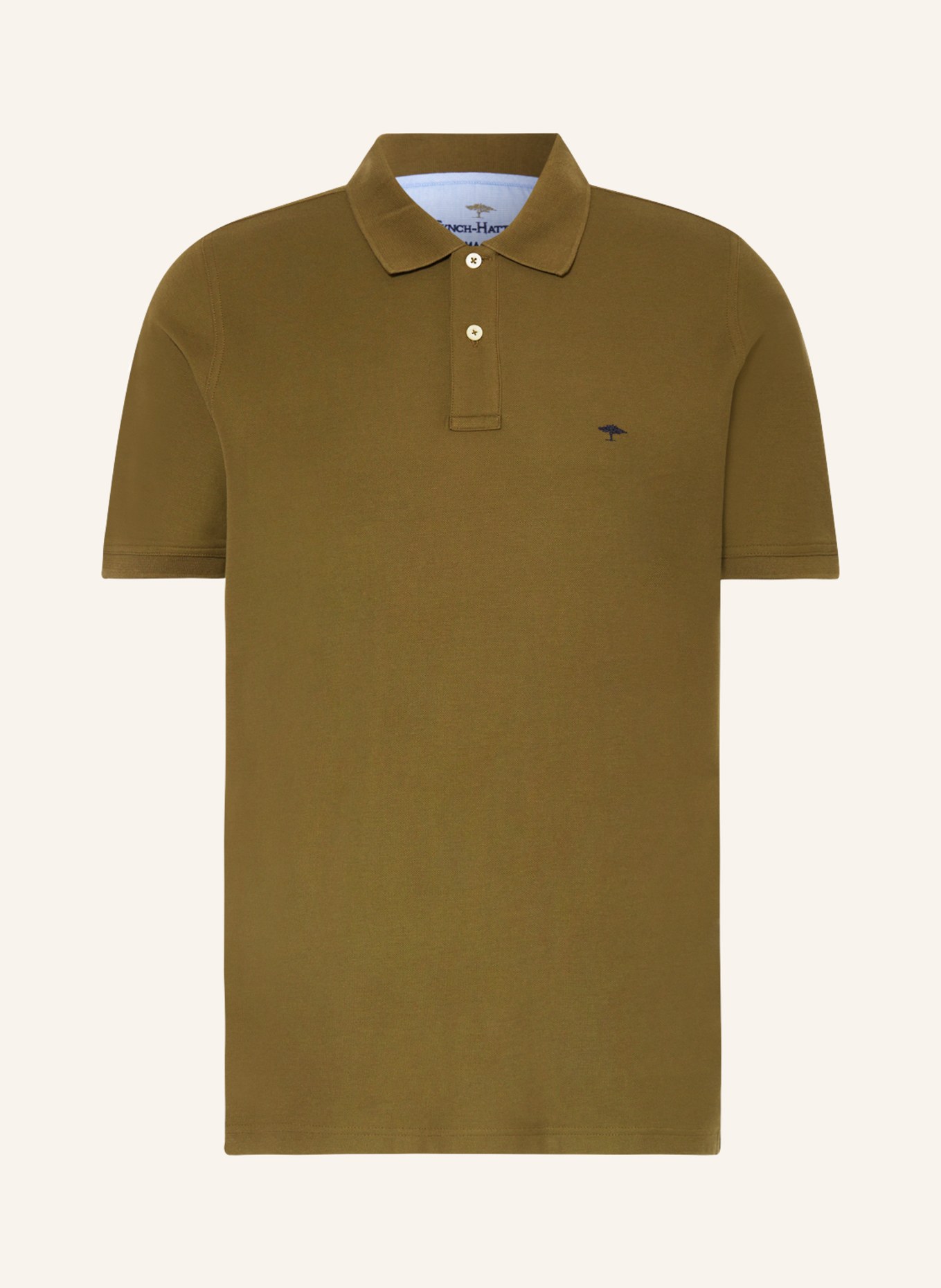 FYNCH-HATTON Piqué polo shirt, Color: KHAKI (Image 1)
