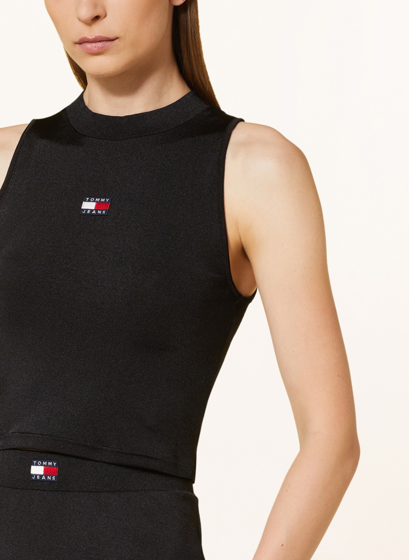 TOMMY JEANS Cropped top, Color: BLACK (Image 4)