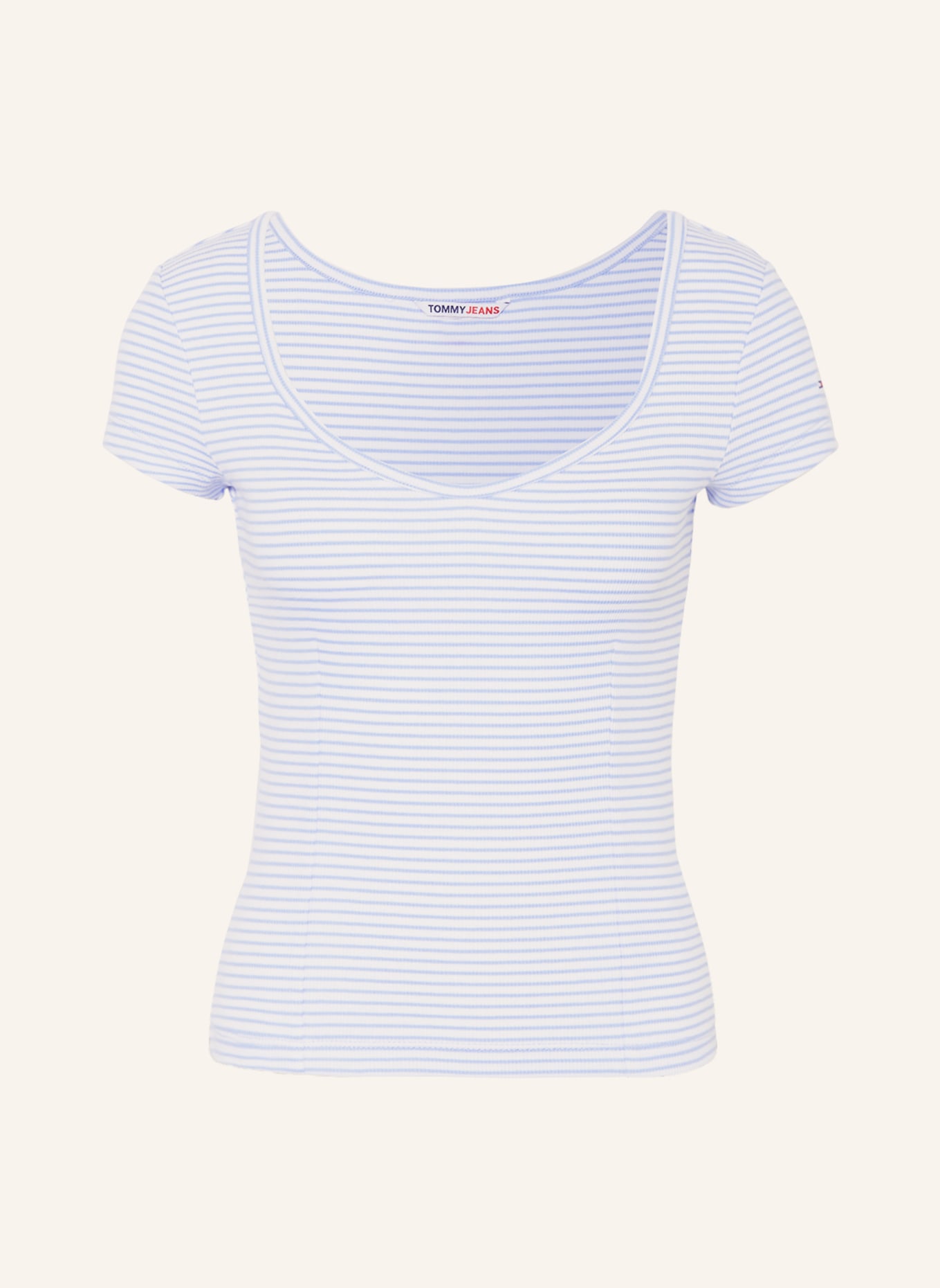 TOMMY JEANS T-shirt, Color: WHITE/ LIGHT BLUE (Image 1)