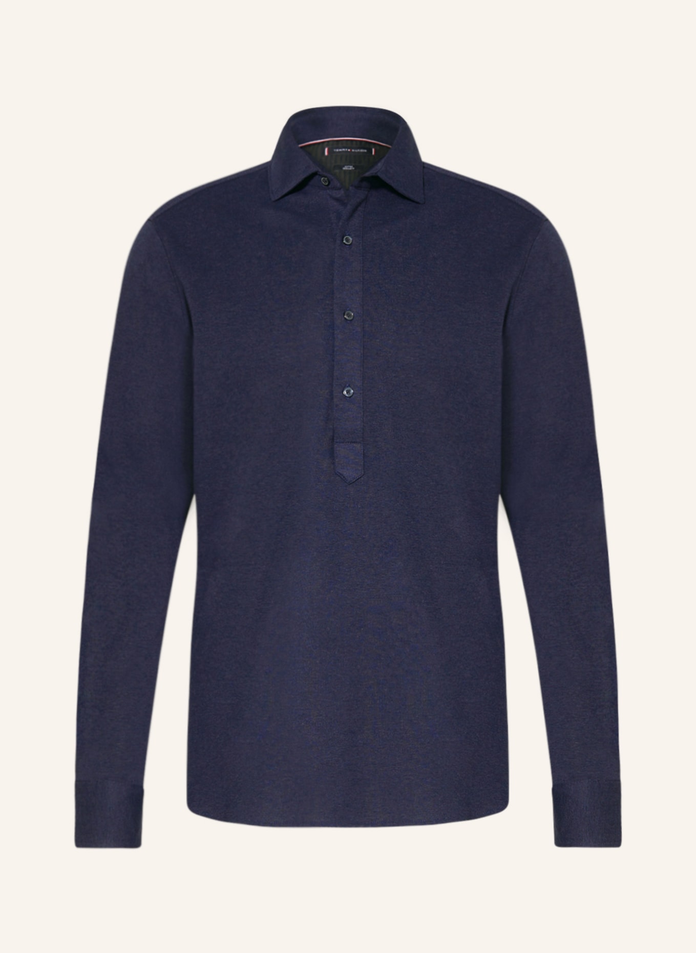 TOMMY HILFIGER Piqué shirt regular fit, Color: DARK BLUE (Image 1)