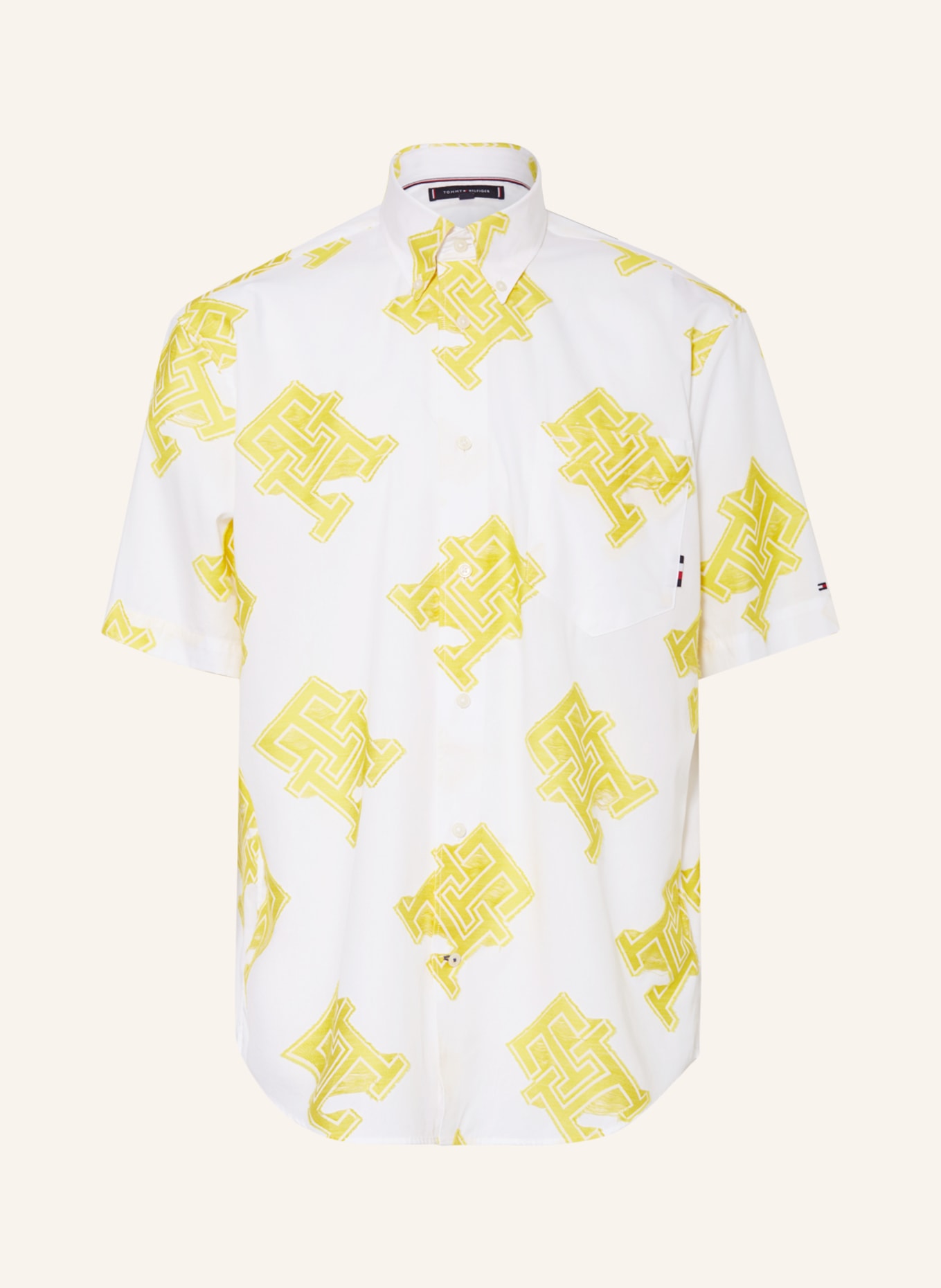 TOMMY HILFIGER Short sleeve shirt Archive Fit, Color: CREAM/ YELLOW (Image 1)
