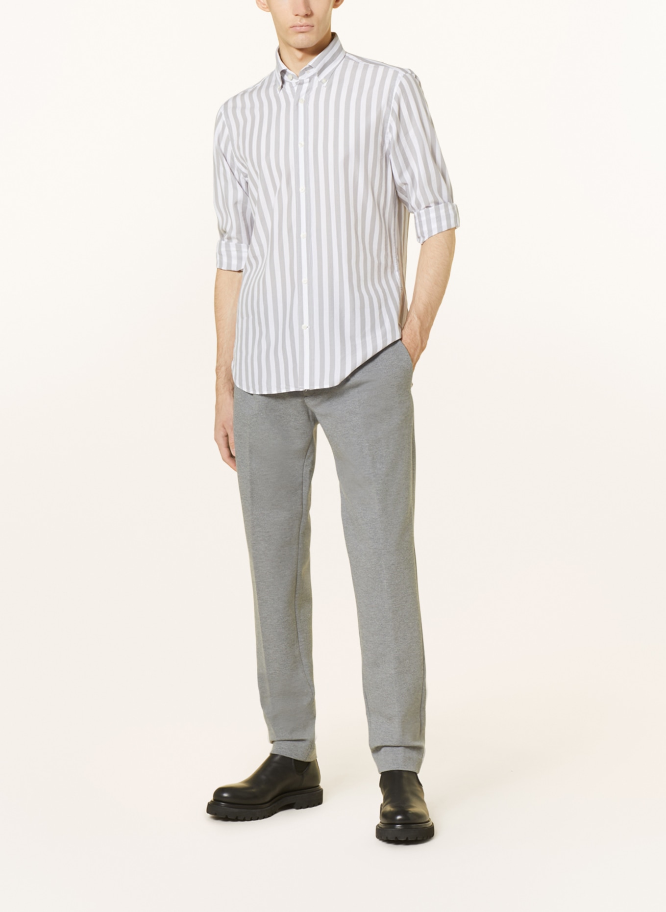 TOMMY HILFIGER Shirt regular fit, Color: WHITE/ GRAY (Image 2)