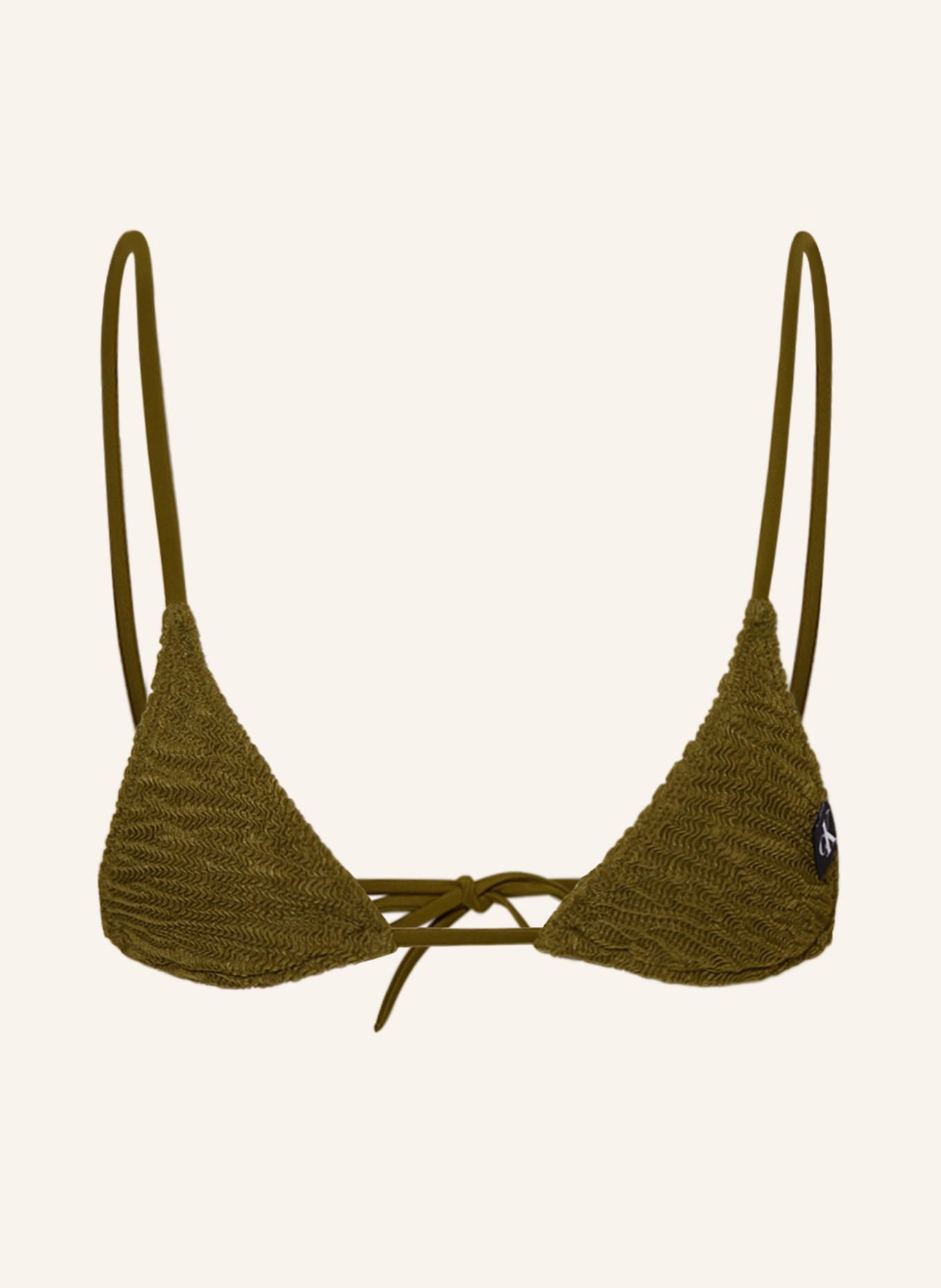 Calvin Klein Triangel-Bikini-Top CK TEXTURE, Farbe: KHAKI (Bild 1)