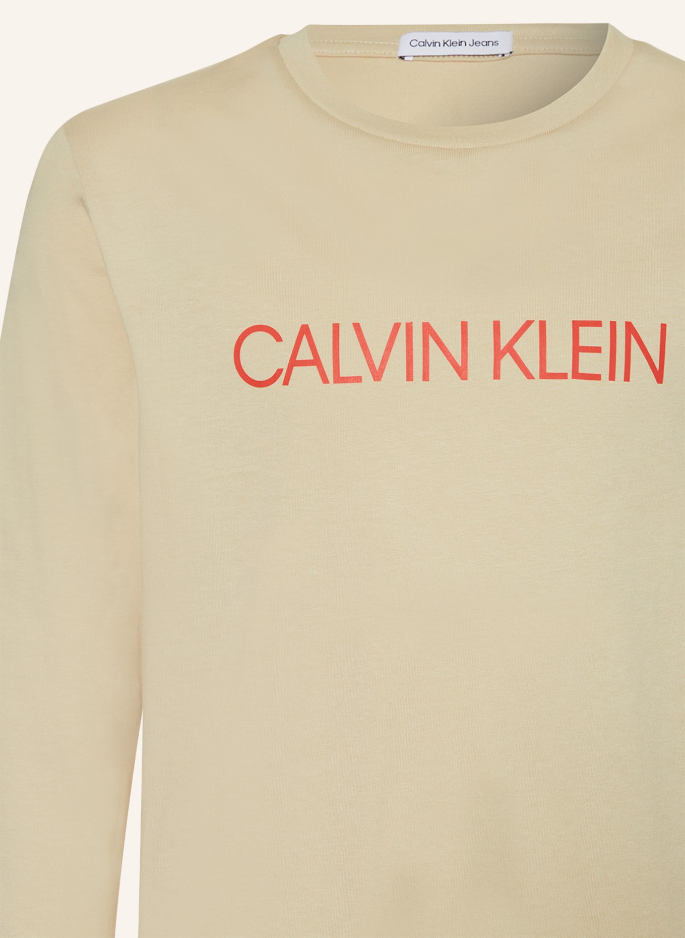 Calvin Klein Koszulka z długim rękawem, Kolor: BEŻOWY (Obrazek 3)