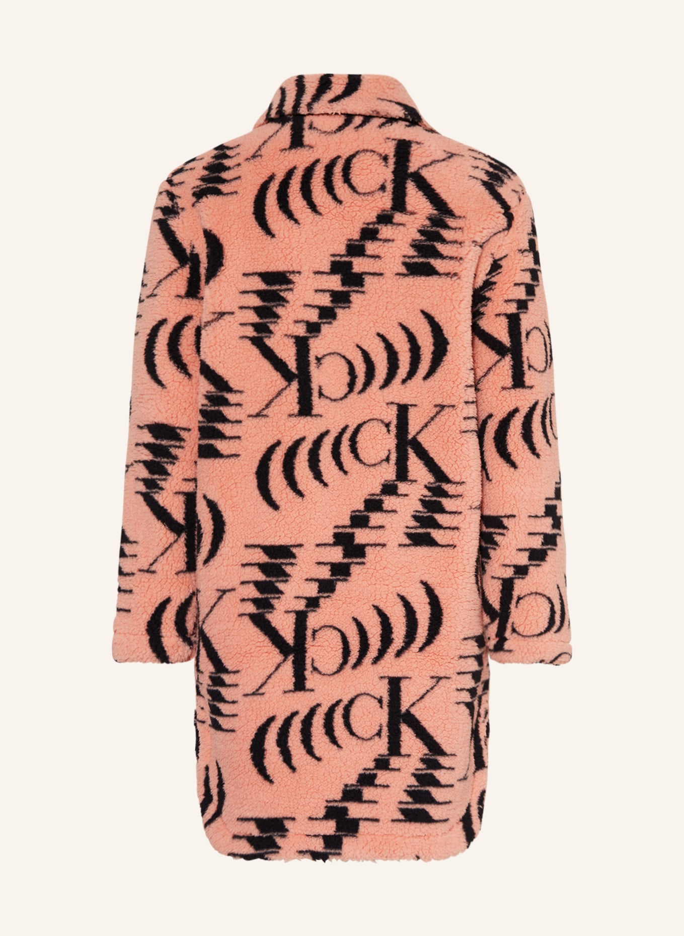 Calvin Klein Teddyfell-Mantel, Farbe: PINK/ SCHWARZ (Bild 2)
