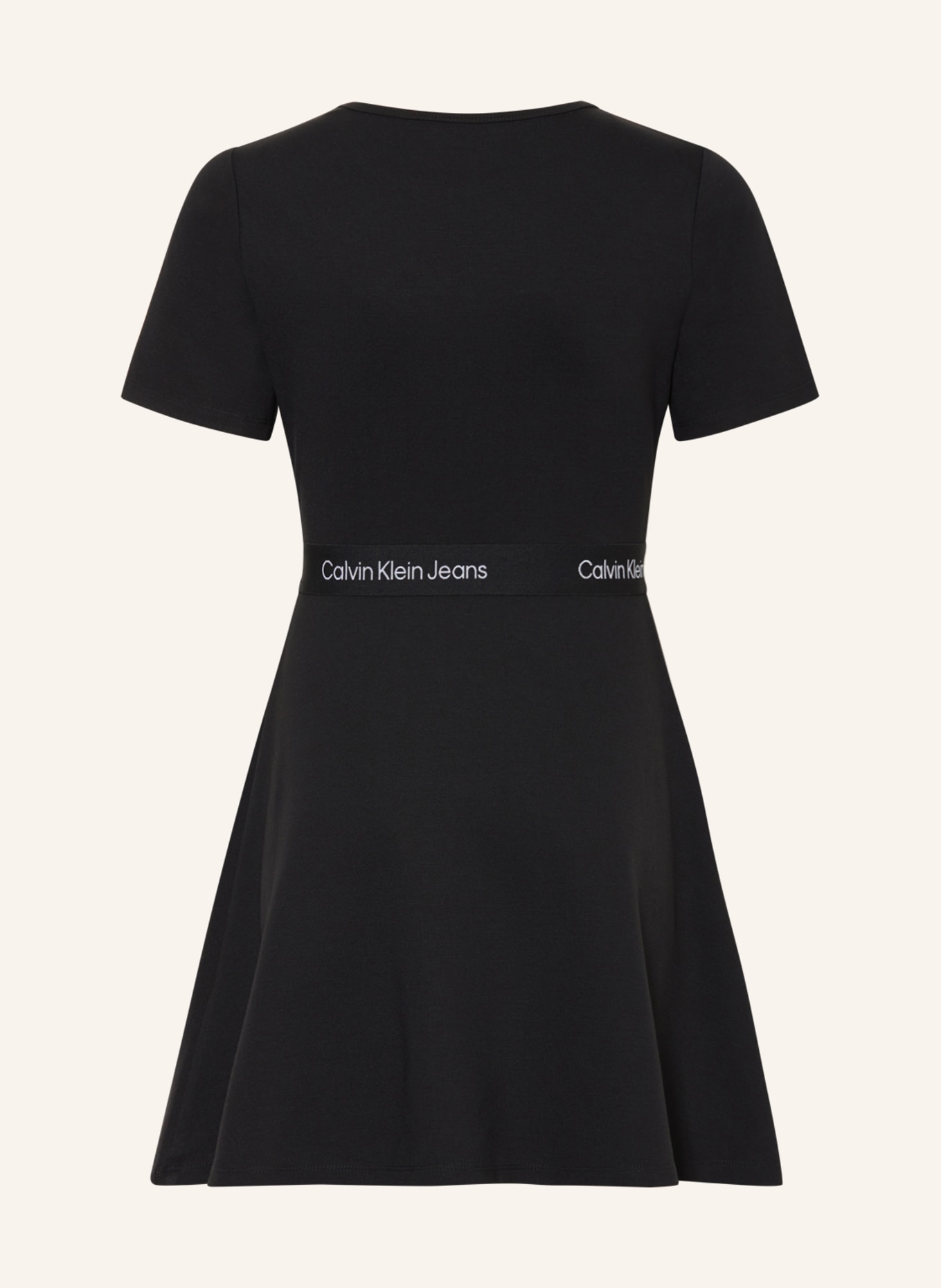 Calvin Klein Jerseykleid, Farbe: SCHWARZ/ WEISS (Bild 2)