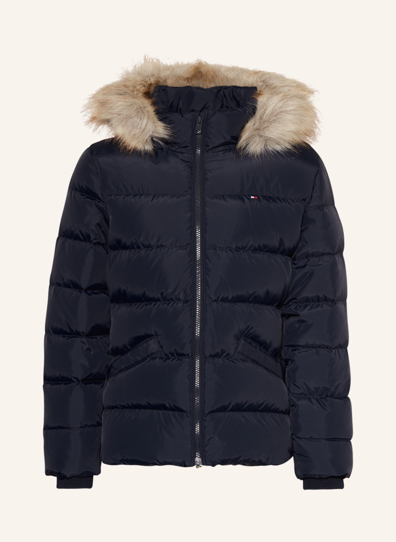 Otrain Tommy Jeans Essential Hooded Puffer Jacket In Black Asos