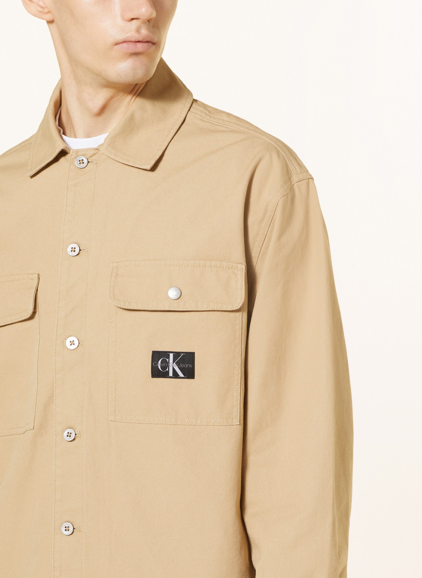 Calvin Klein Jeans Overshirt WORKWEAR UTILITY, Color: LIGHT BROWN (Image 4)