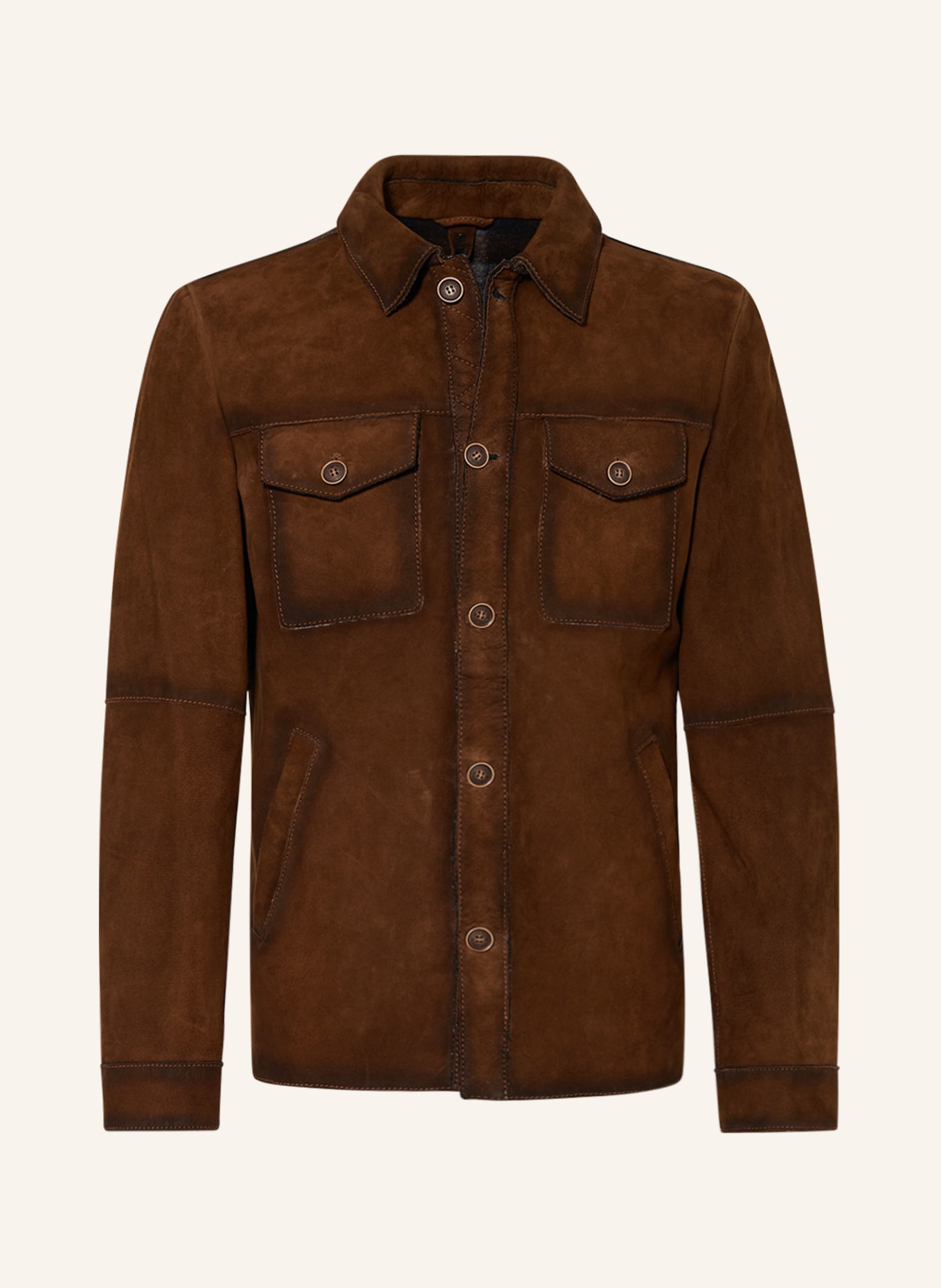 Dark brown suede coat clearance