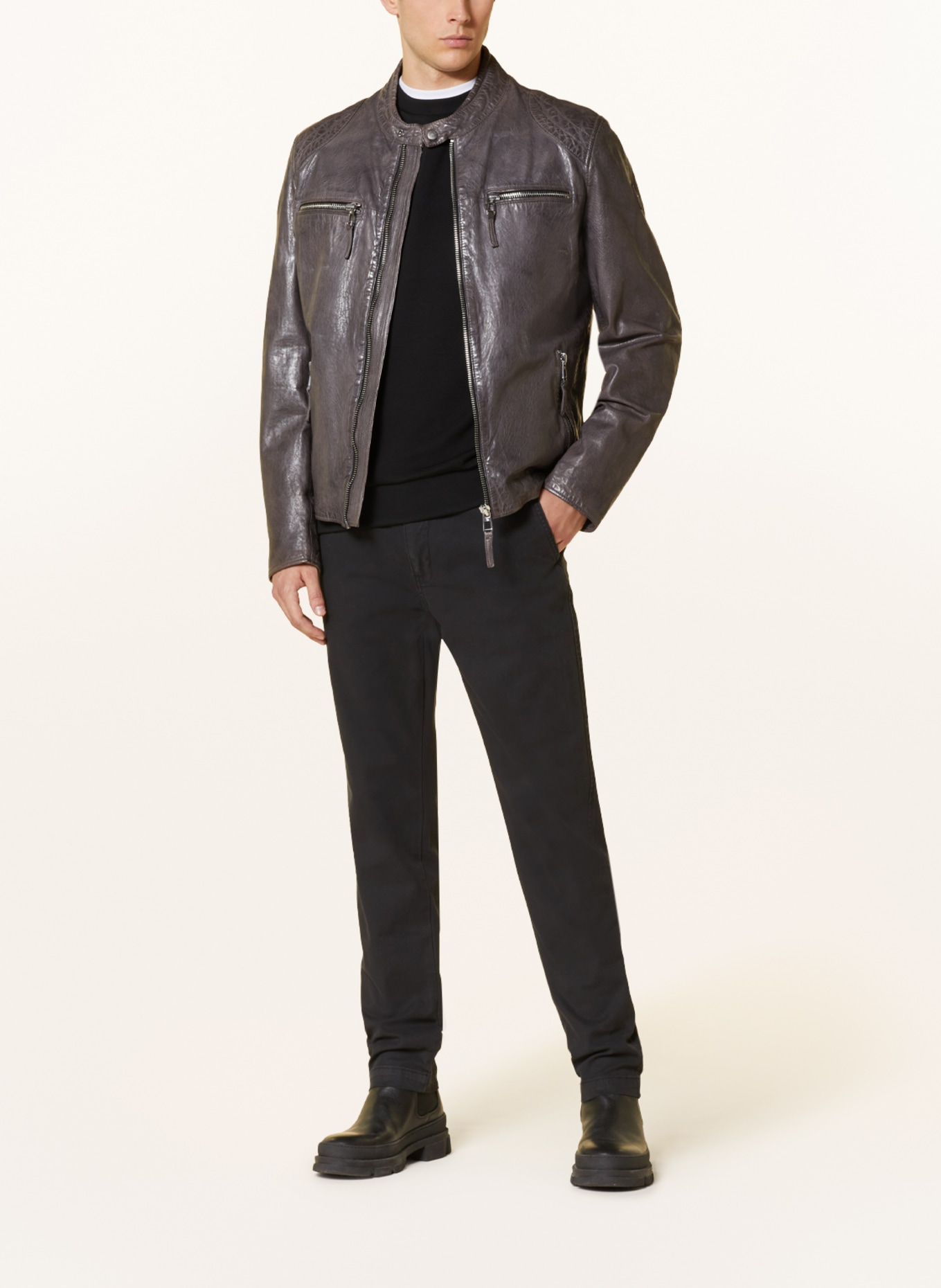 Leather jacket massimo dutti outlet
