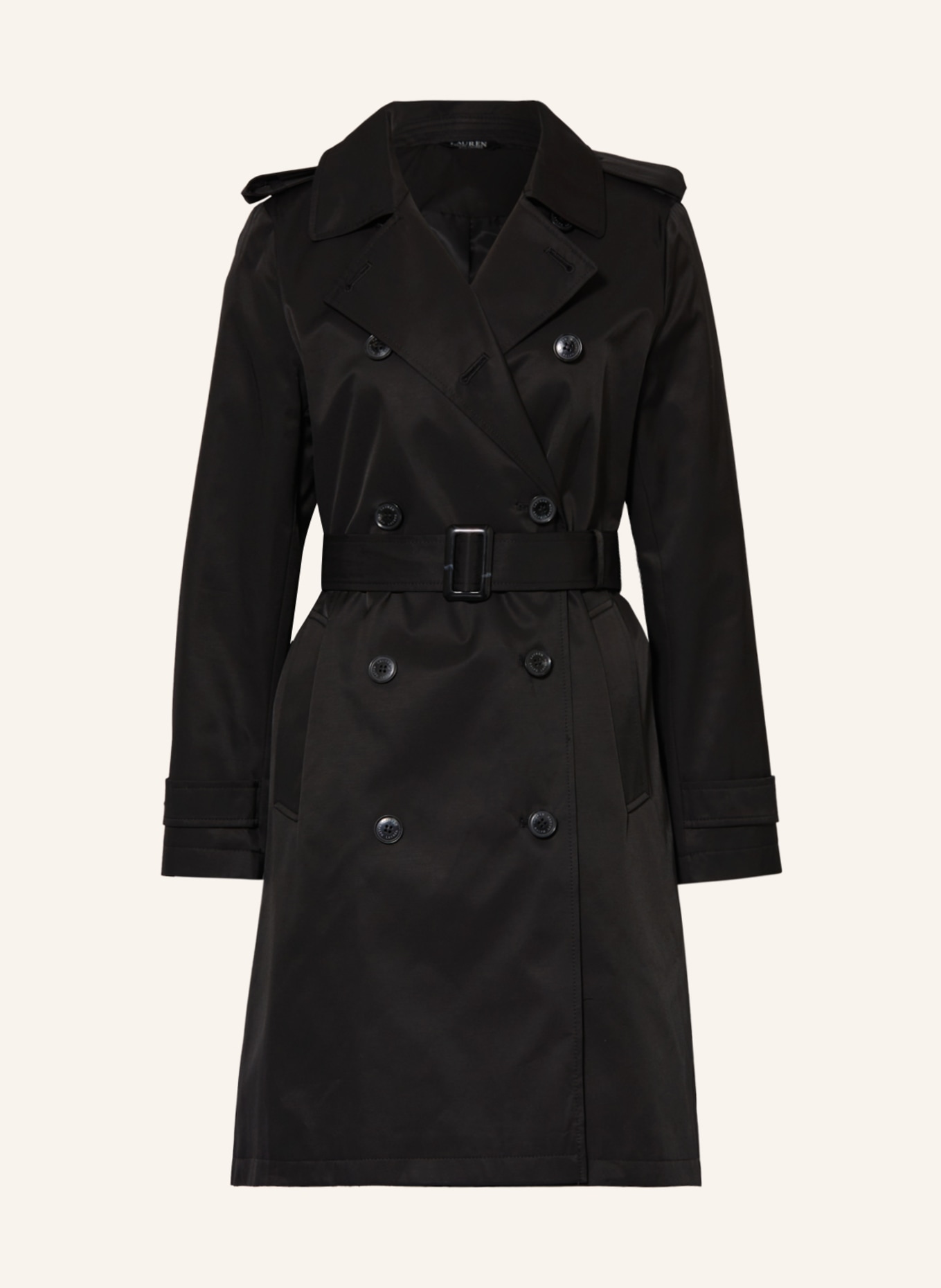 LAUREN RALPH LAUREN Trench coat, Color: BLACK (Image 1)
