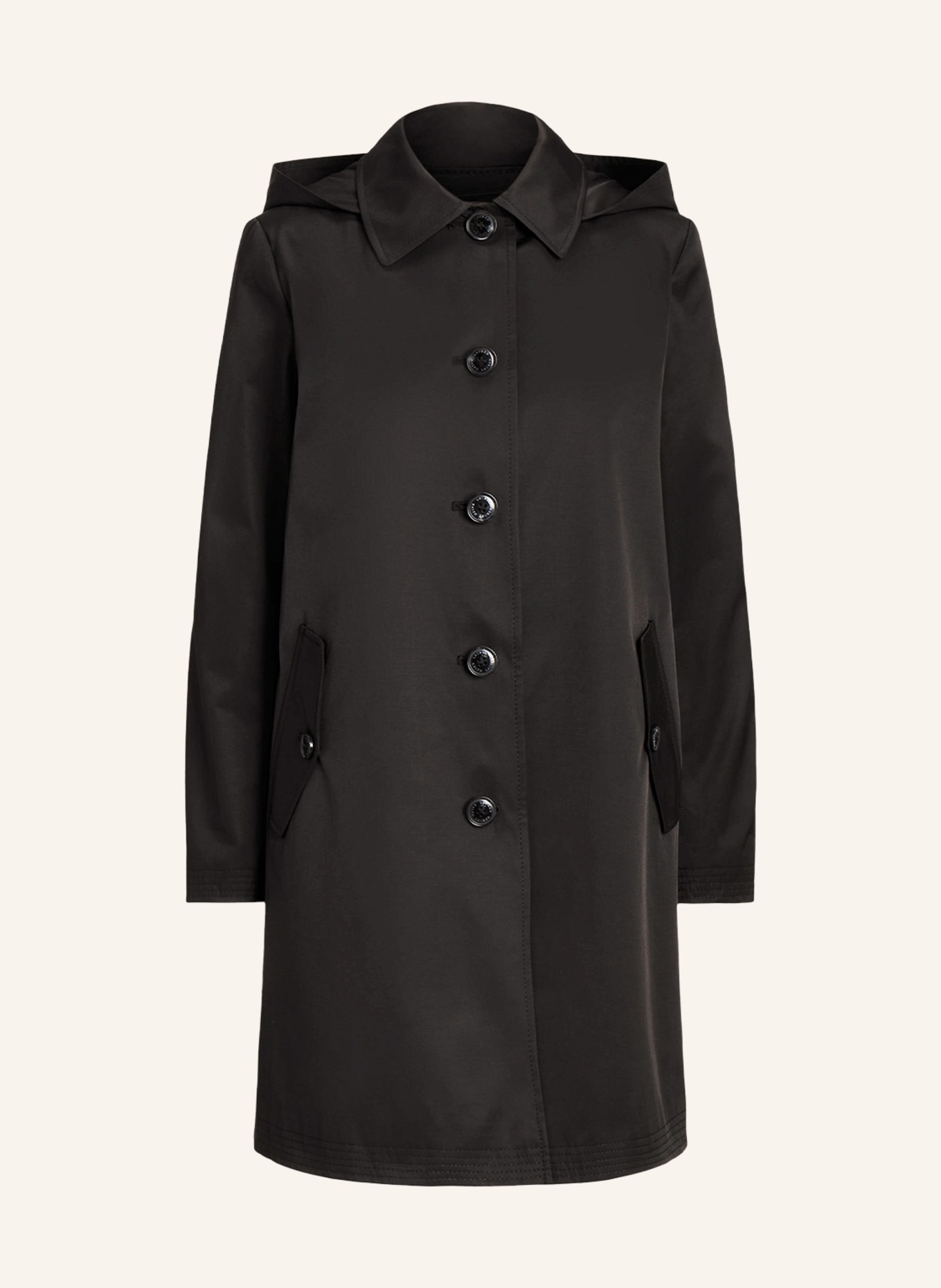 LAUREN RALPH LAUREN Coat with detachable hood, Color: BLACK (Image 1)
