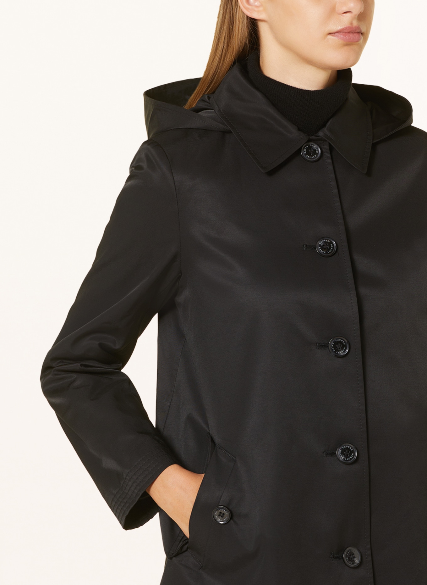 LAUREN RALPH LAUREN Coat with detachable hood, Color: BLACK (Image 5)