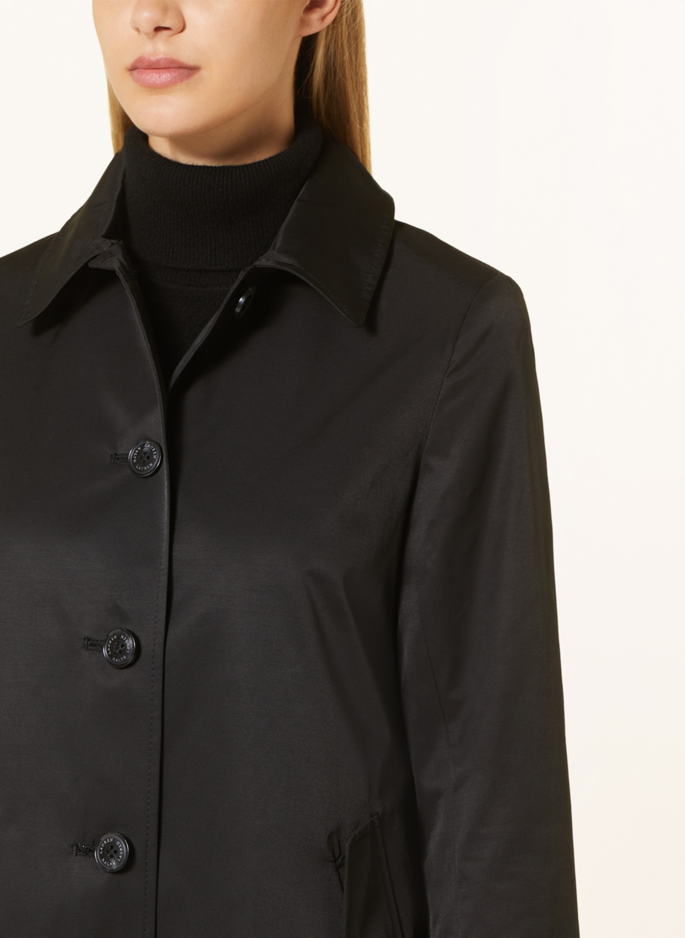 LAUREN RALPH LAUREN Coat with detachable hood, Color: BLACK (Image 6)
