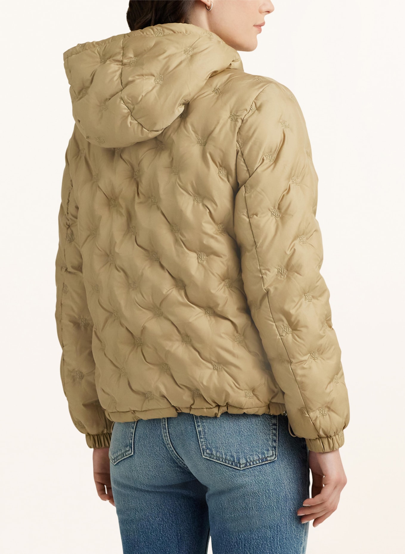 LAUREN RALPH LAUREN Quilted jacket with embroidery, Color: BEIGE (Image 3)
