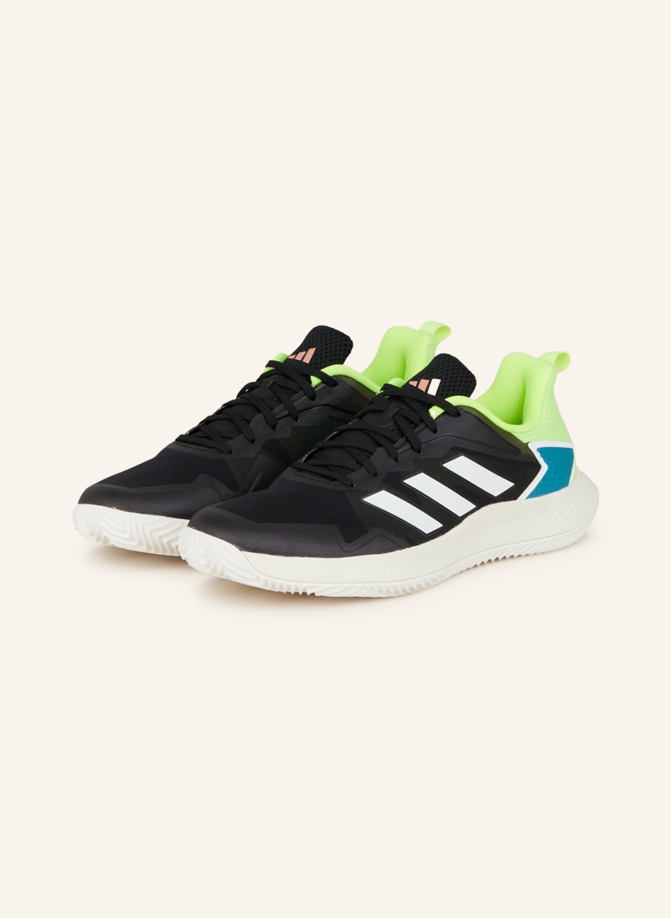 adidas Tennis shoes DEFIANT SPEED CLAY, Color: BLACK/ YELLOW/ TEAL (Image 1)