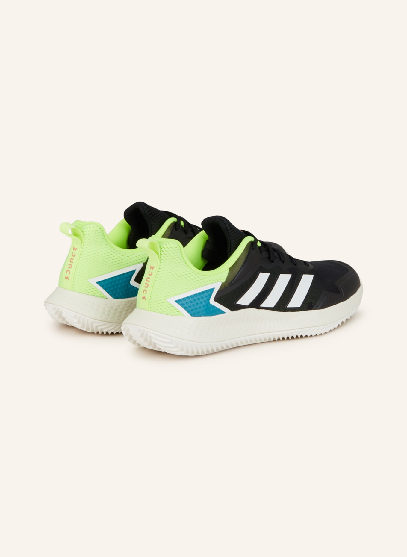 adidas Tennis shoes DEFIANT SPEED CLAY, Color: BLACK/ YELLOW/ TEAL (Image 2)