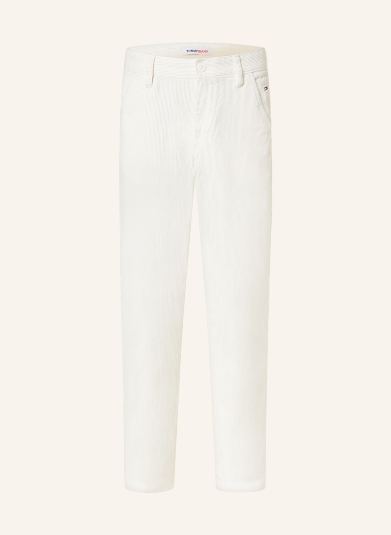 TOMMY JEANS Corduroy trousers ETHAN relaxed straight fit, Color: WHITE (Image 1)