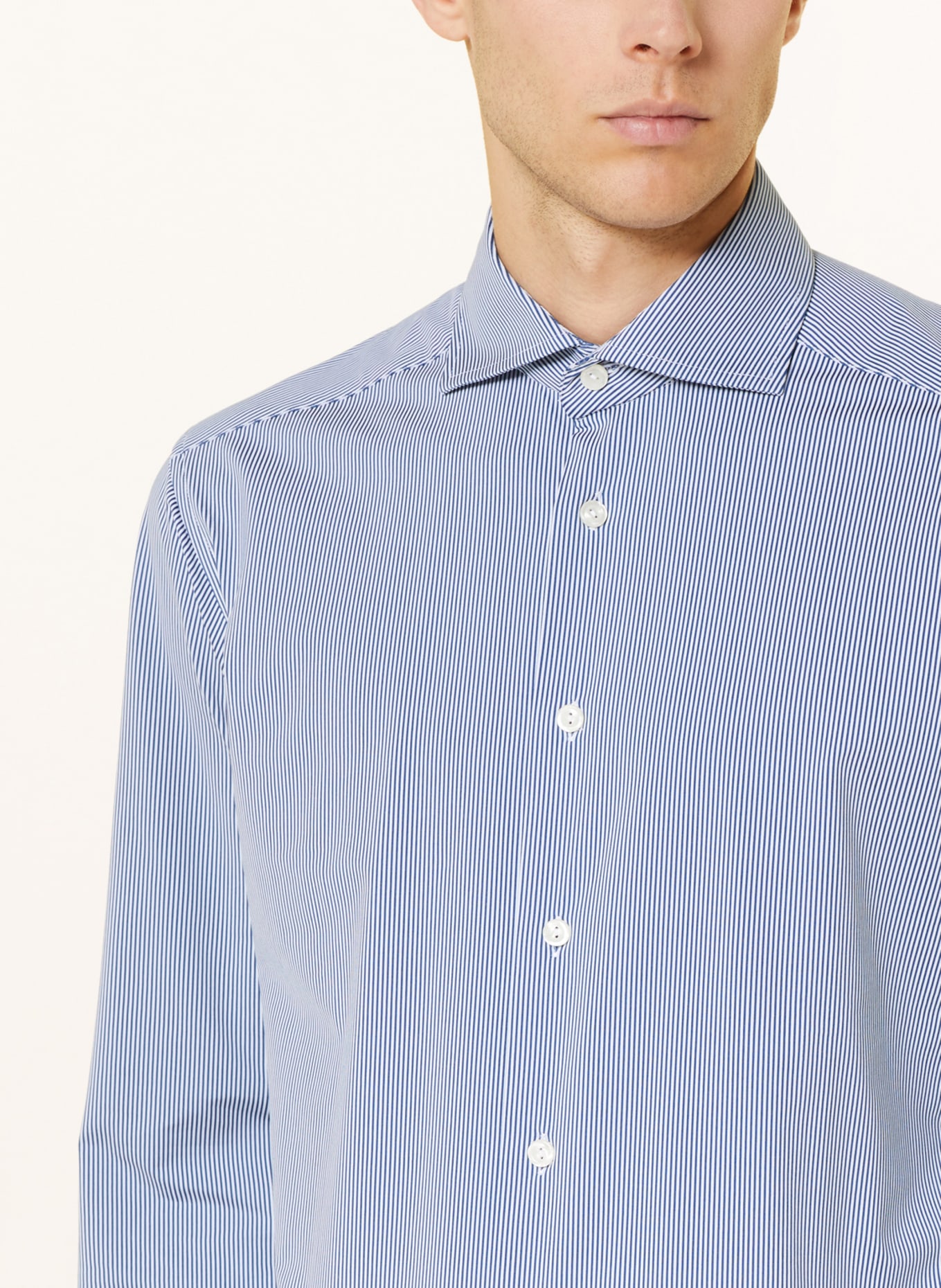 ETON Shirt slim fit, Color: DARK BLUE/ WHITE (Image 4)