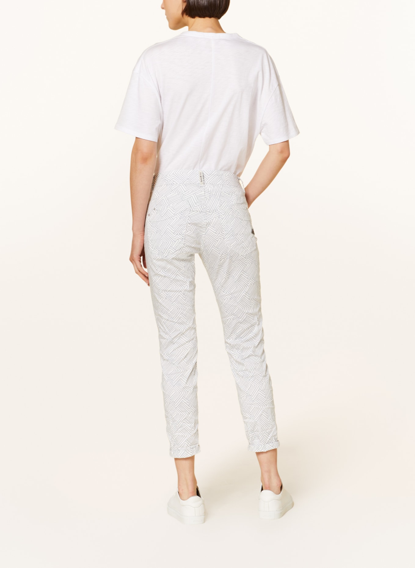 Buena Vista 7/8 trousers MALIBU, Color: WHITE/ LIGHT BLUE (Image 3)
