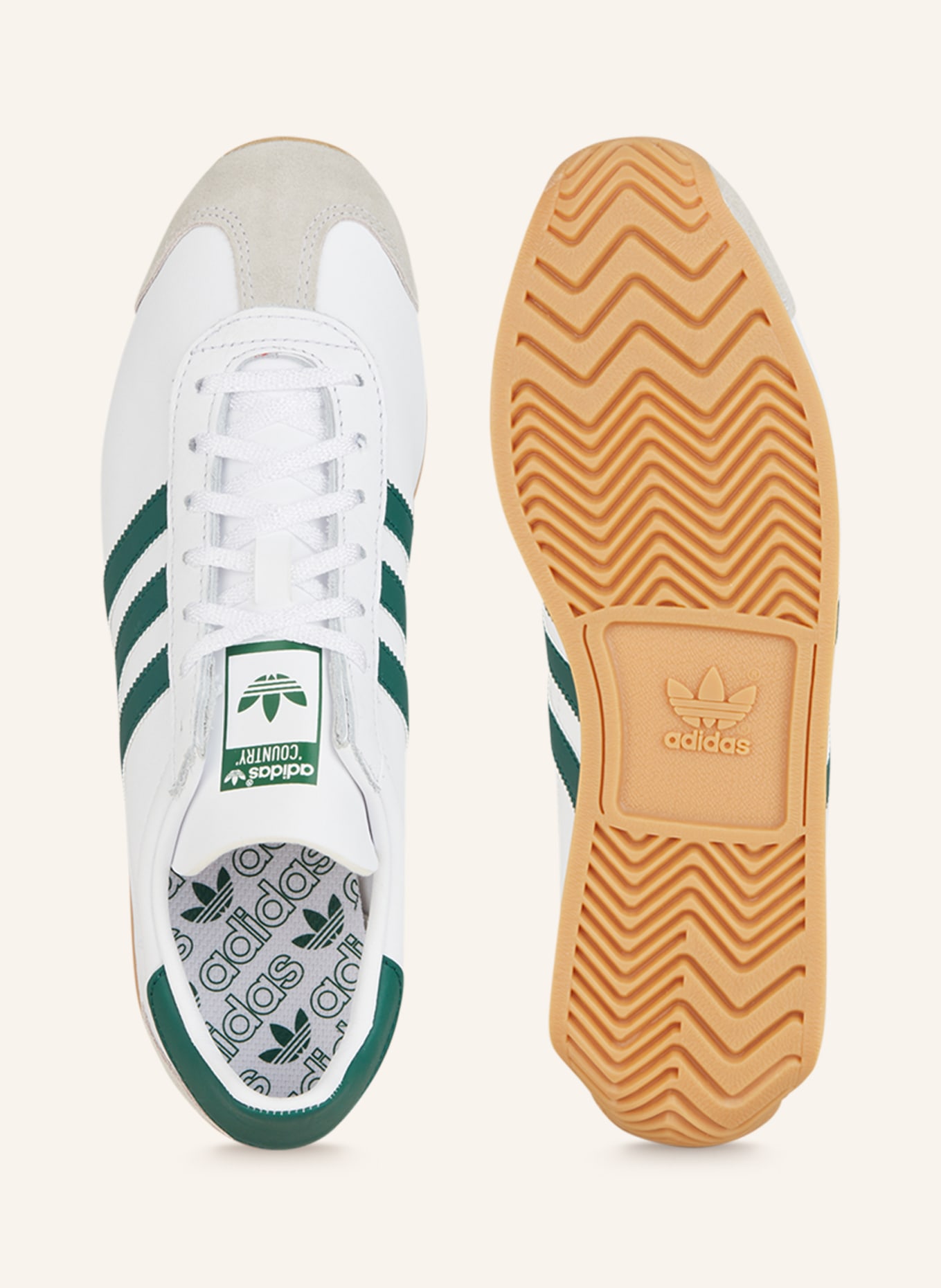 adidas Originals Sneaker COUNTRY weiss/ OG in grün