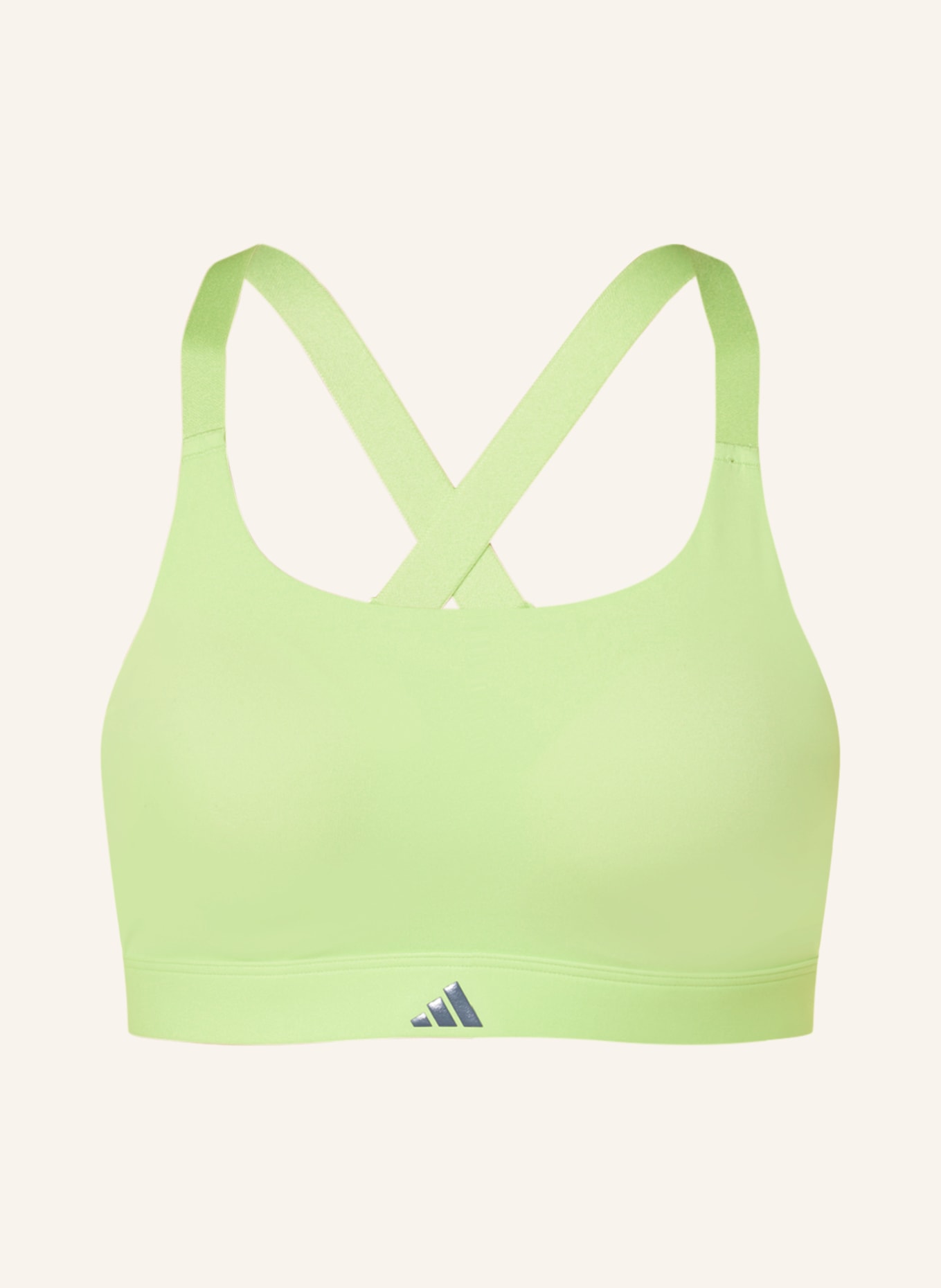 adidas Sports bra TAILORED IMPACT LUXE, Color: LIGHT GREEN (Image 1)