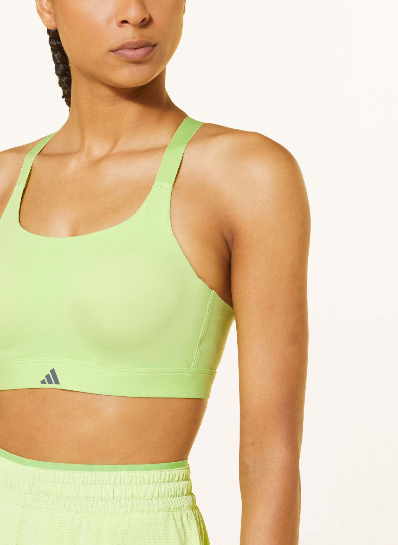 adidas Sports bra TAILORED IMPACT LUXE, Color: LIGHT GREEN (Image 4)