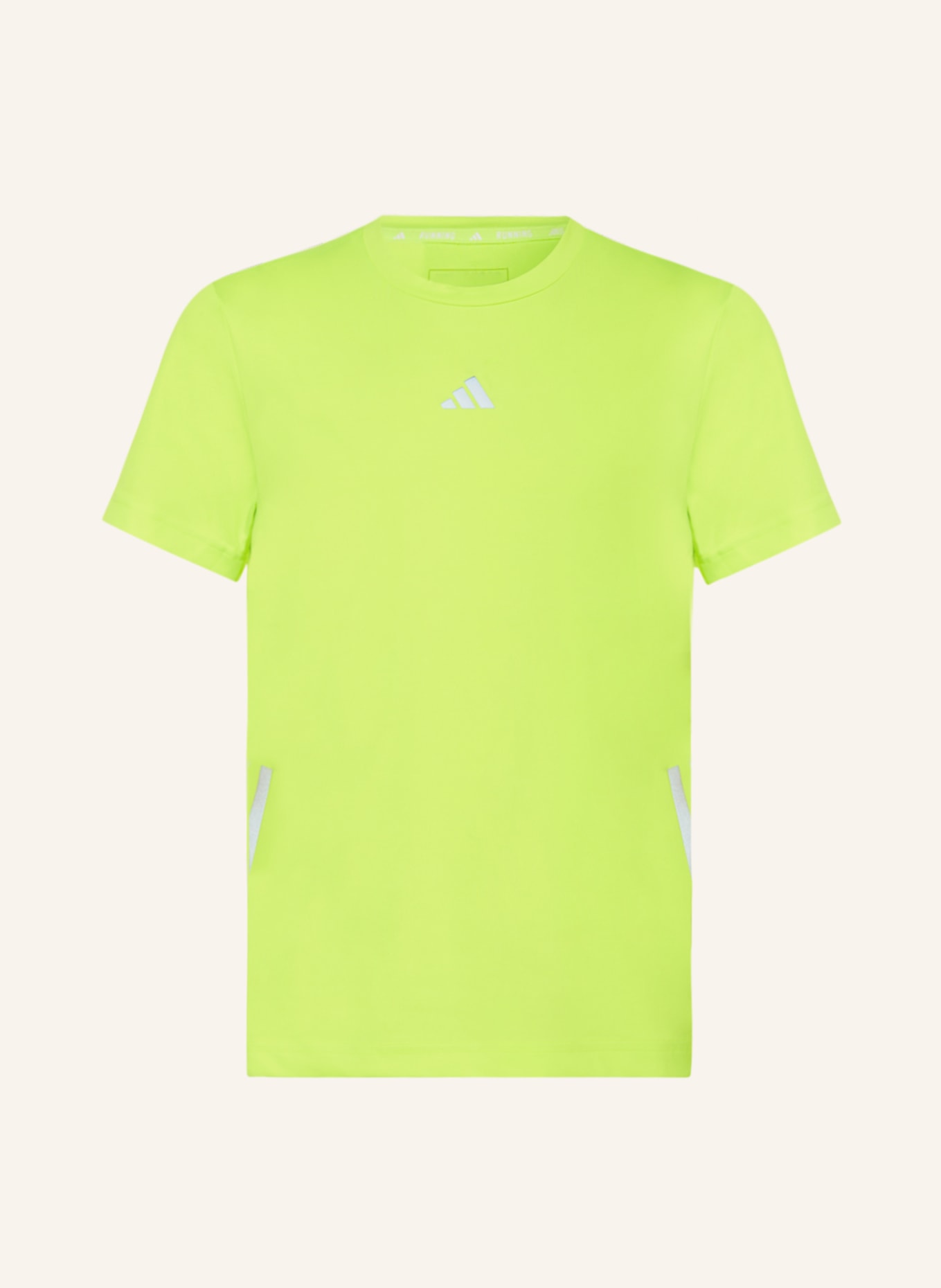 adidas T-Shirt RUN, Farbe: NEONGRÜN (Bild 1)