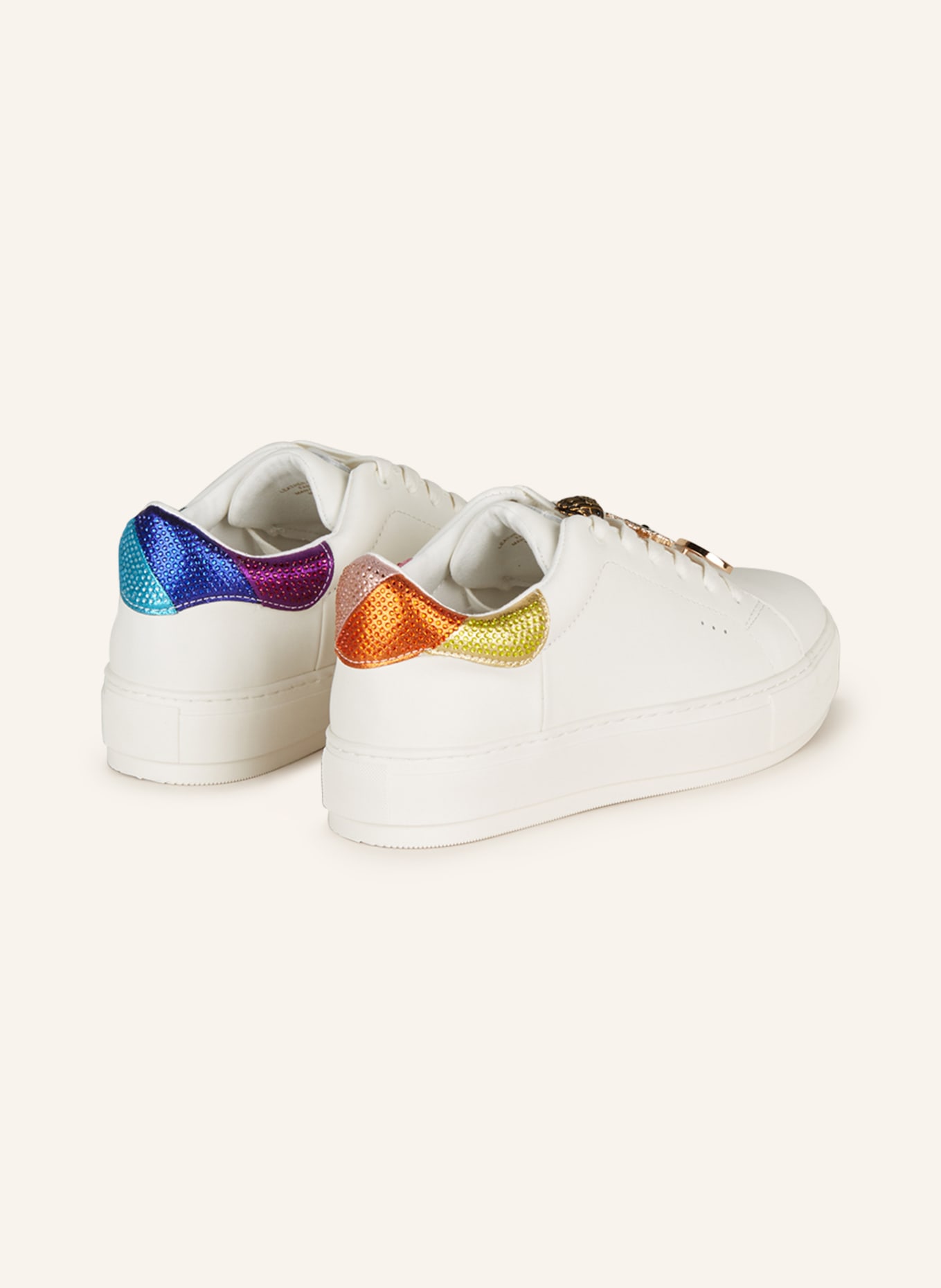 KURT GEIGER Sneakers LANEY EAGLE with decorative gems, Color: WHITE/ PINK (Image 2)