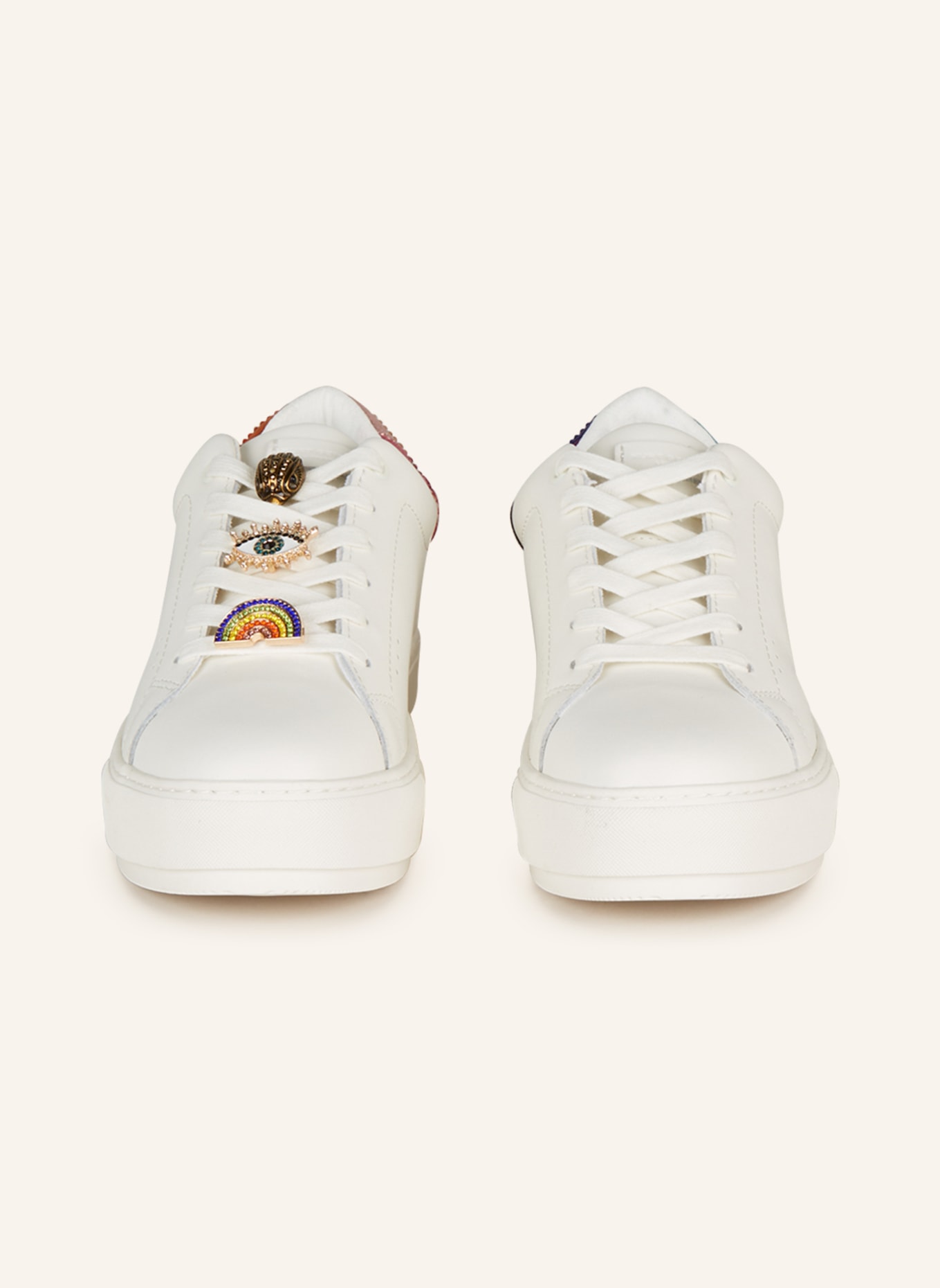 KURT GEIGER Sneakers LANEY EAGLE with decorative gems, Color: WHITE/ PINK (Image 3)