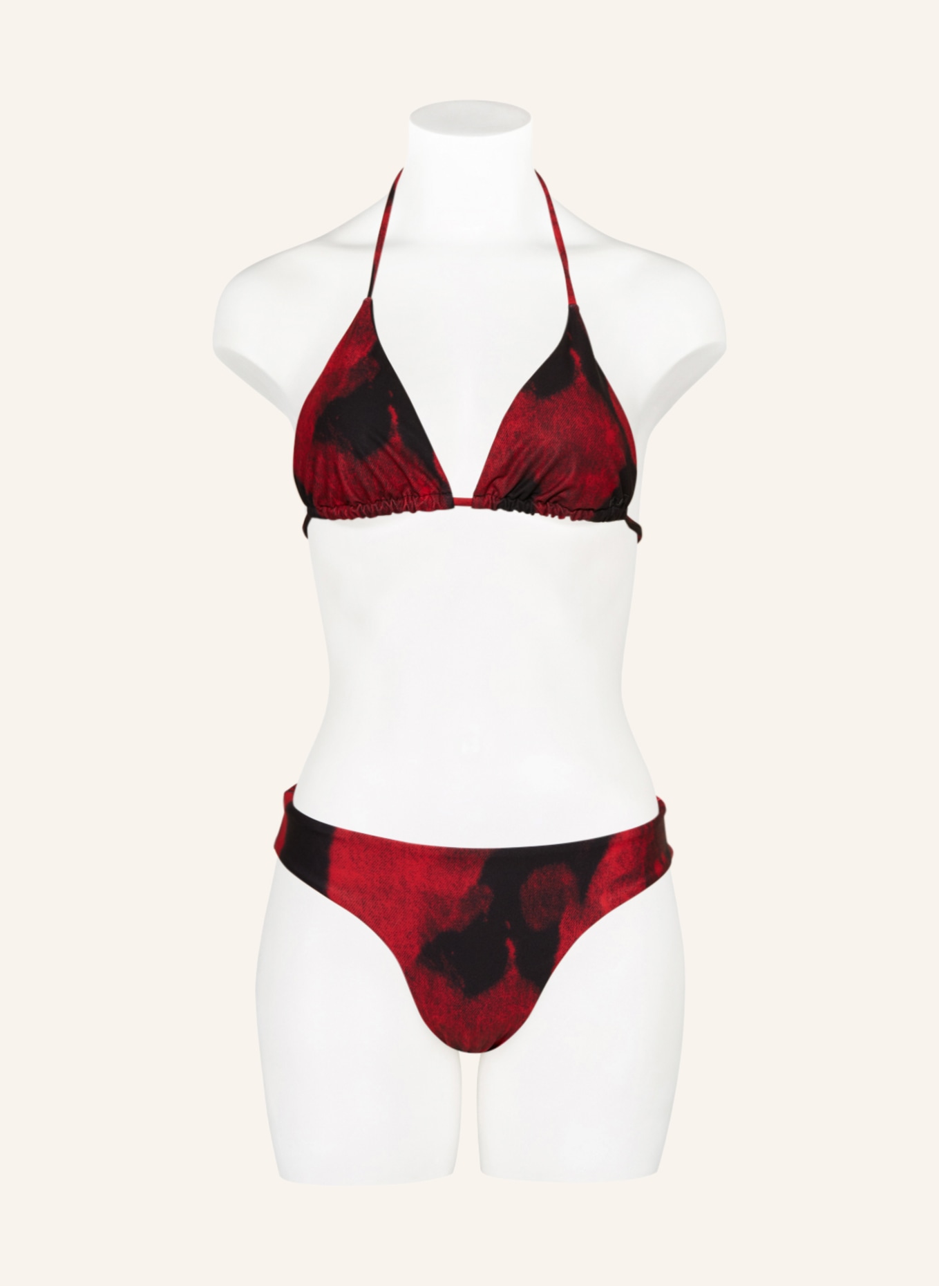 HUGO Triangel-Bikini-Top TIE DYE, Farbe: ROT/ SCHWARZ (Bild 2)
