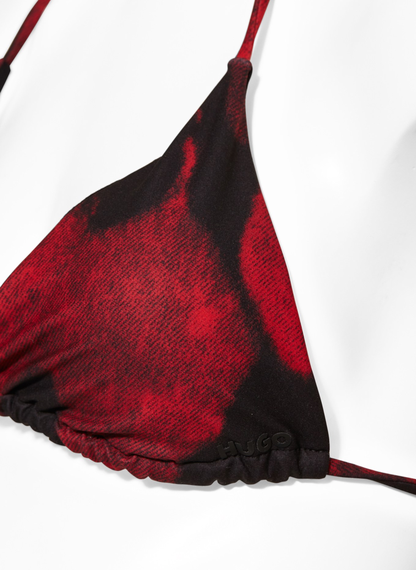 HUGO Triangel-Bikini-Top TIE DYE, Farbe: ROT/ SCHWARZ (Bild 4)