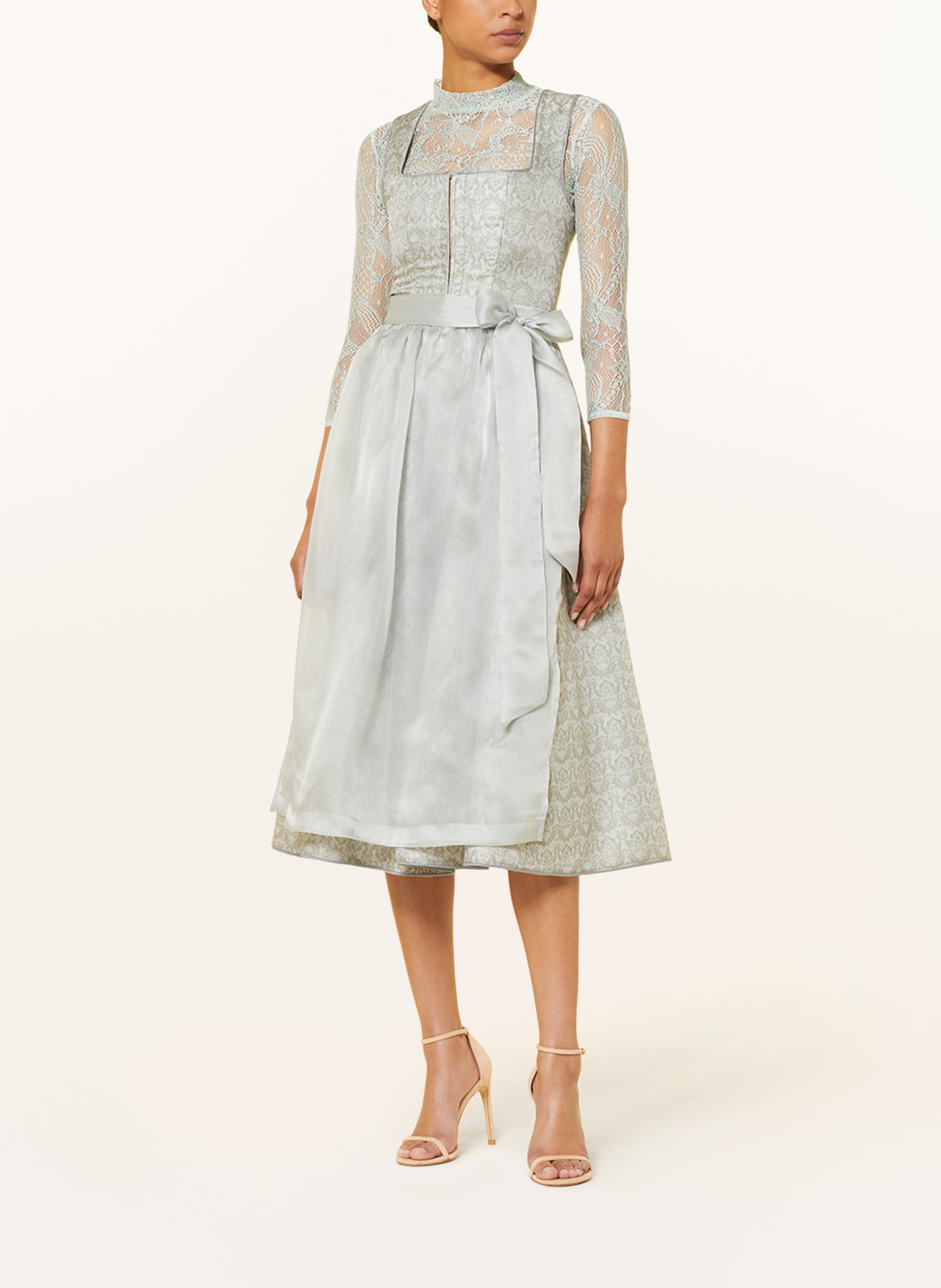 KINGA MATHE Trachtenbluse LINA aus Spitze mit 3/4-Arm: MINT
