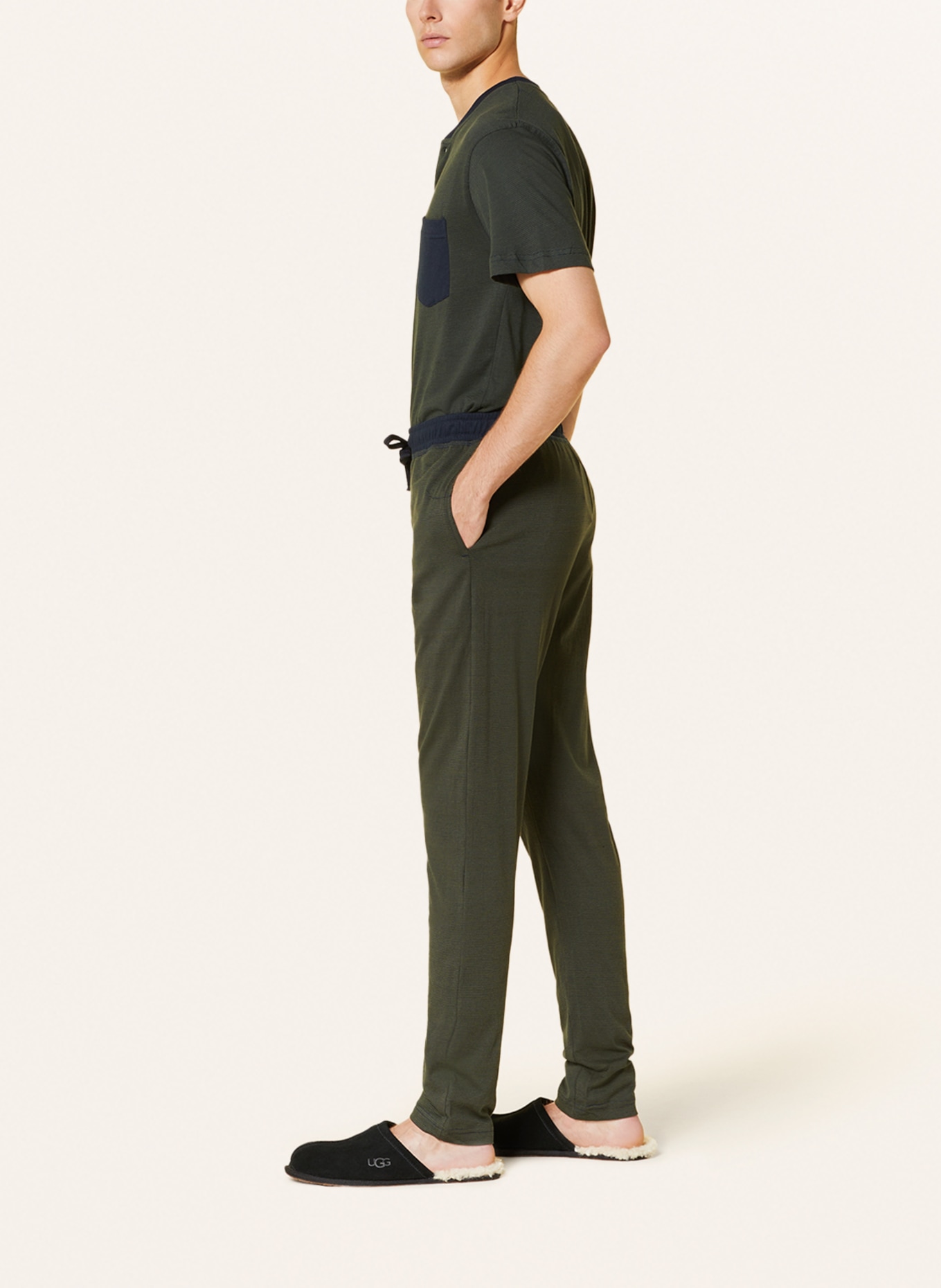 STROKESMAN'S Spodnie od piżamy, Kolor: CIEMNOZIELONY/ GRANATOWY (Obrazek 4)