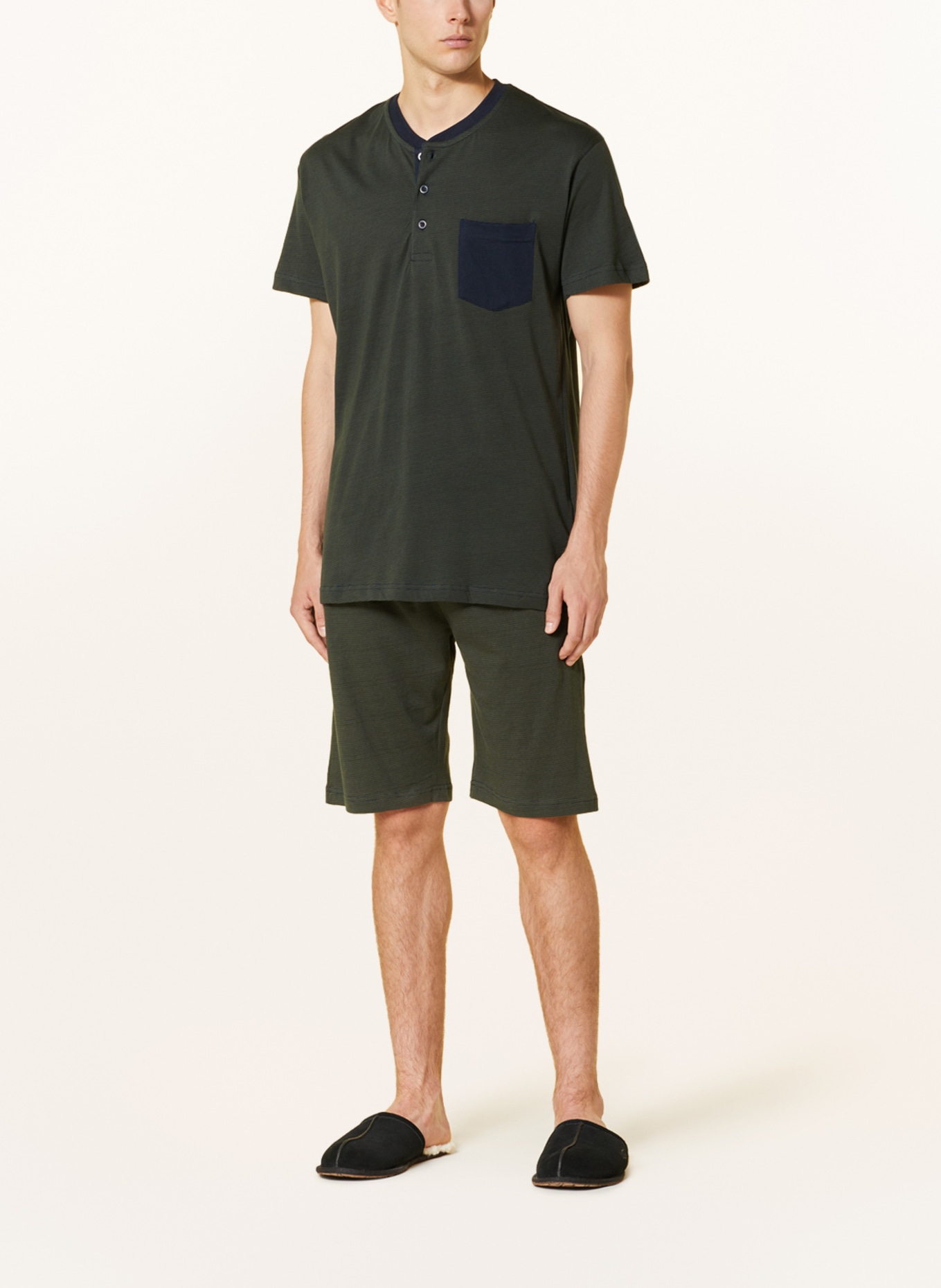 STROKESMAN'S Szorty od piżamy, Kolor: CIEMNOZIELONY/ GRANATOWY (Obrazek 2)