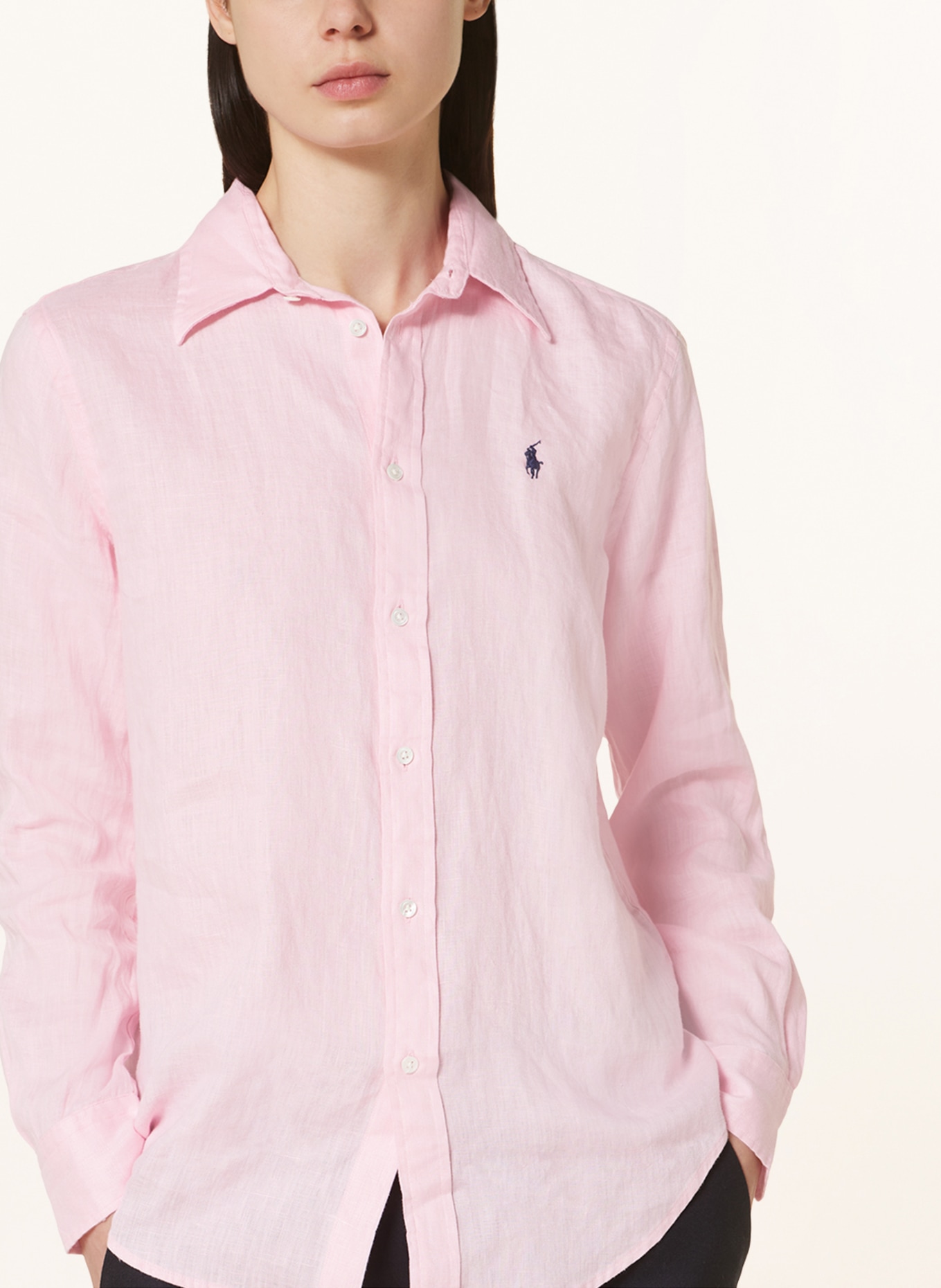 POLO RALPH LAUREN Hemdbluse aus Leinen: HELLROSA