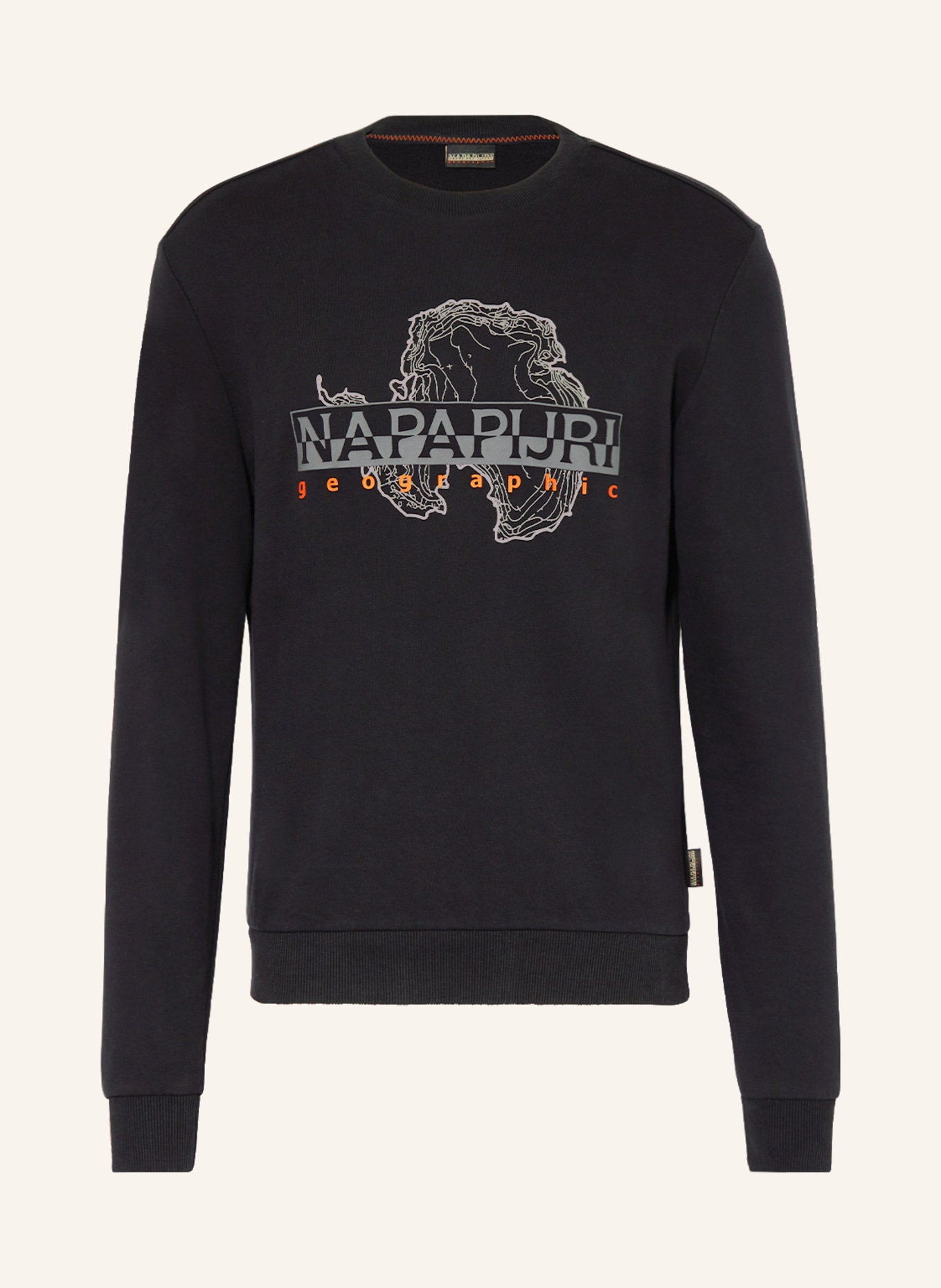 NAPAPIJRI Sweatshirt ICEBERG, Color: BLACK/ GRAY/ ORANGE (Image 1)