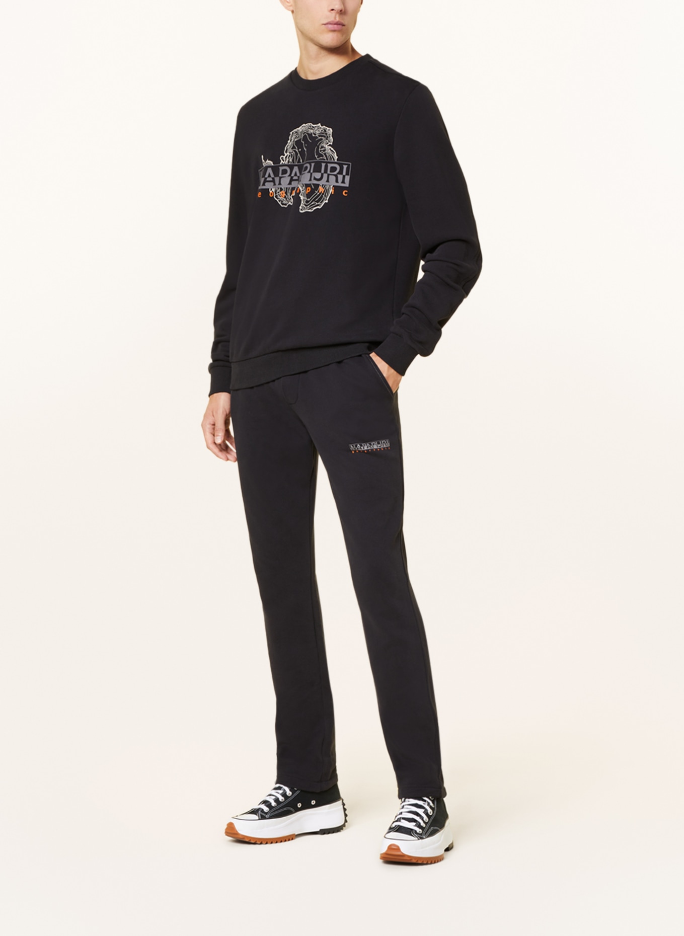 NAPAPIJRI Sweatshirt ICEBERG, Color: BLACK/ GRAY/ ORANGE (Image 2)