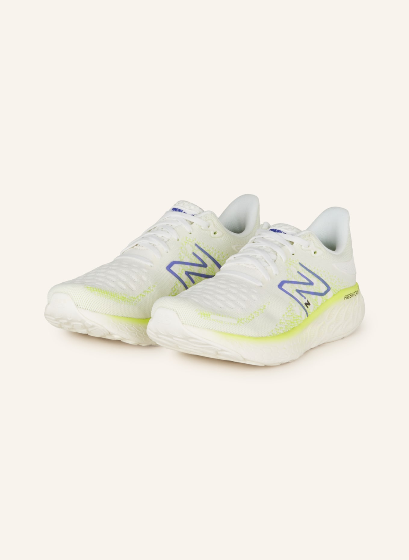 new balance Running shoes FRESH FOAM X 1080, Color: WHITE/ BLUE/ NEON YELLOW (Image 1)