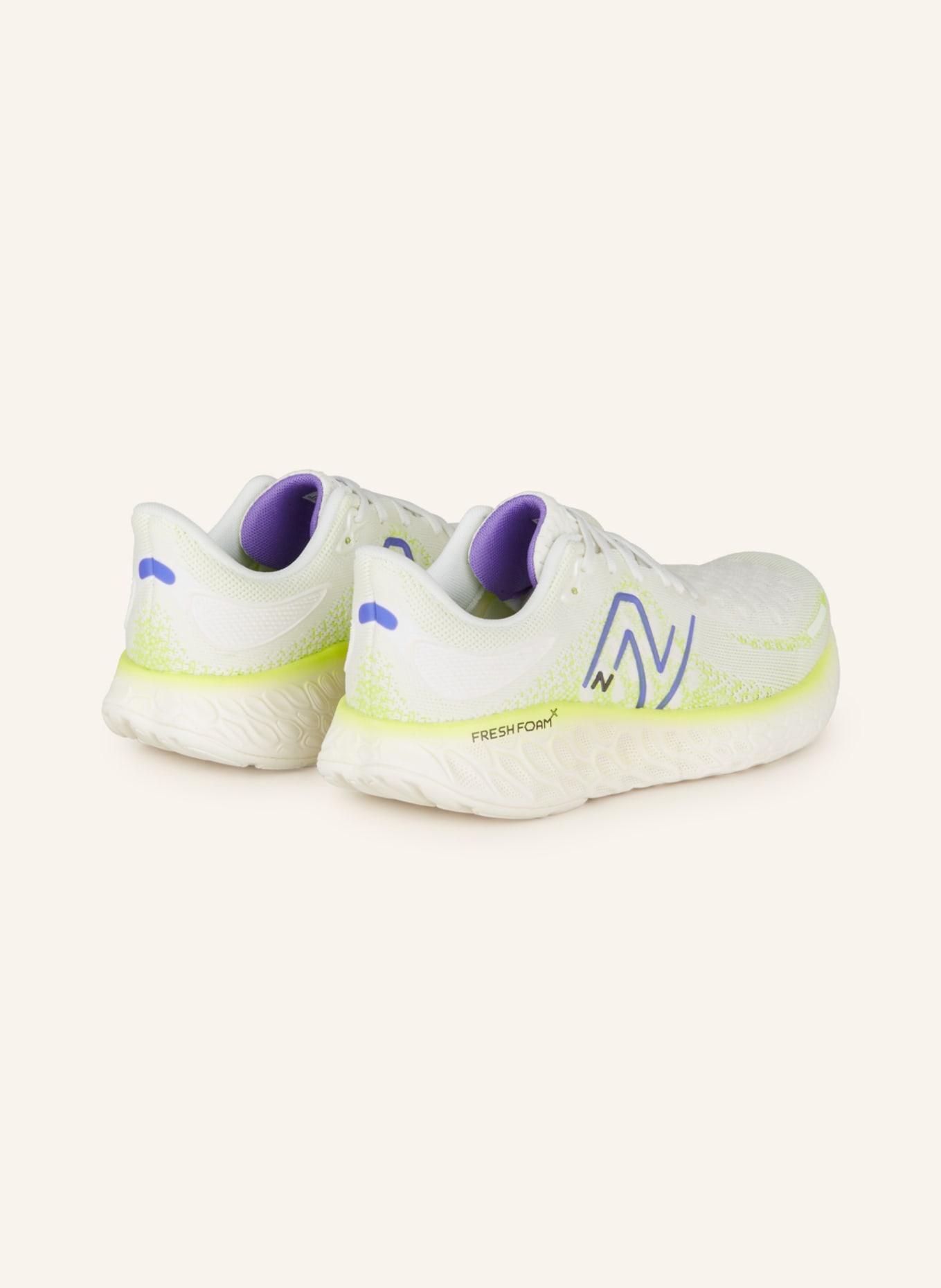 new balance Running shoes FRESH FOAM X 1080, Color: WHITE/ BLUE/ NEON YELLOW (Image 2)