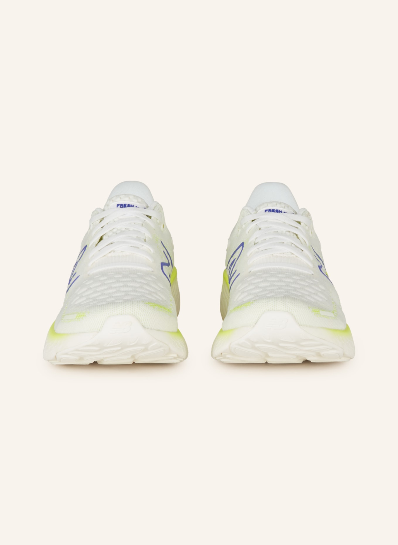 new balance Running shoes FRESH FOAM X 1080, Color: WHITE/ BLUE/ NEON YELLOW (Image 3)