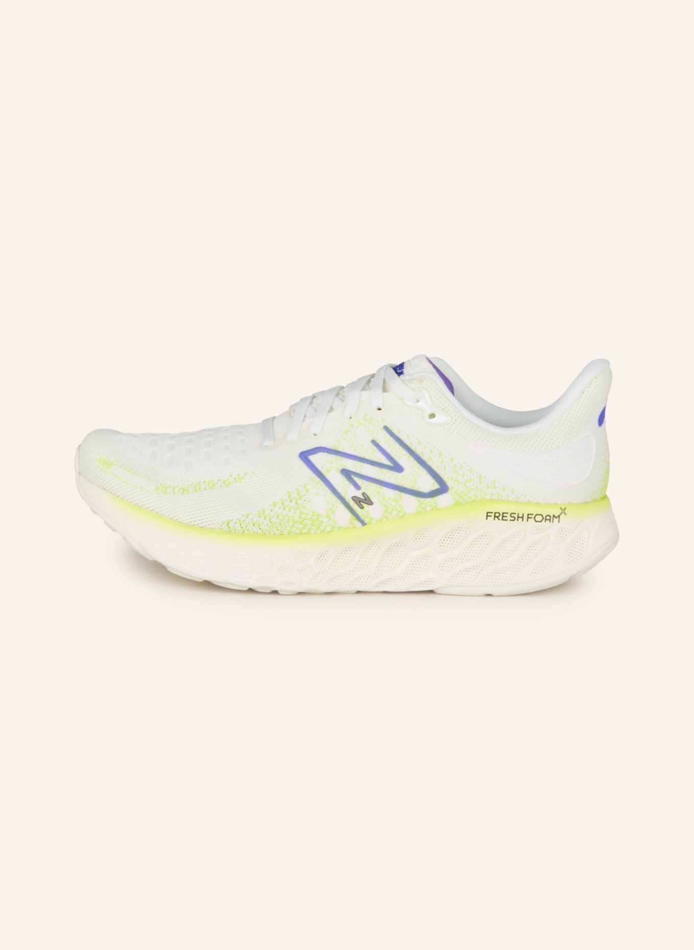 new balance Running shoes FRESH FOAM X 1080, Color: WHITE/ BLUE/ NEON YELLOW (Image 4)