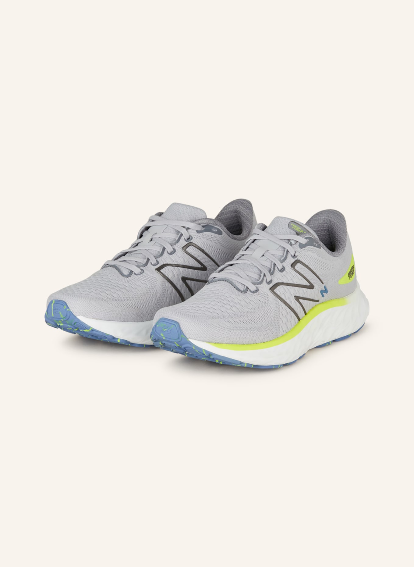 new balance Running shoes EVOZ, Color: LIGHT GRAY/ DARK GRAY/ NEON YELLOW (Image 1)