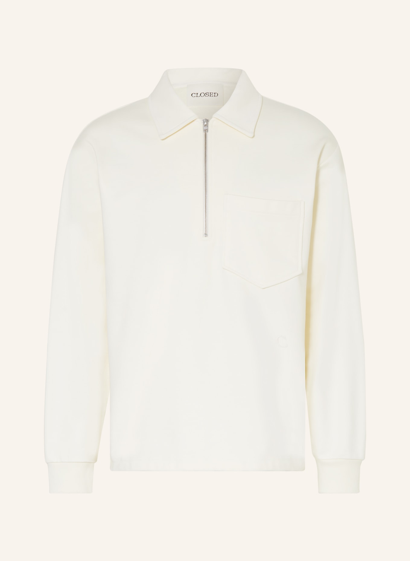 CLOSED Jersey-Poloshirt, Farbe: ECRU (Bild 1)